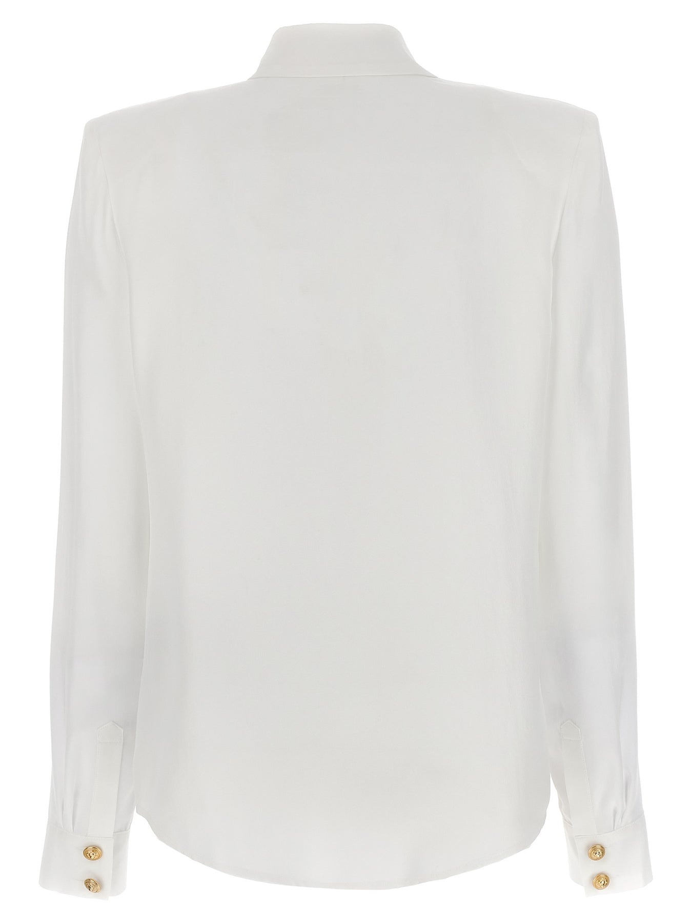 Logo Button Shirt Shirt, Blouse White - 2