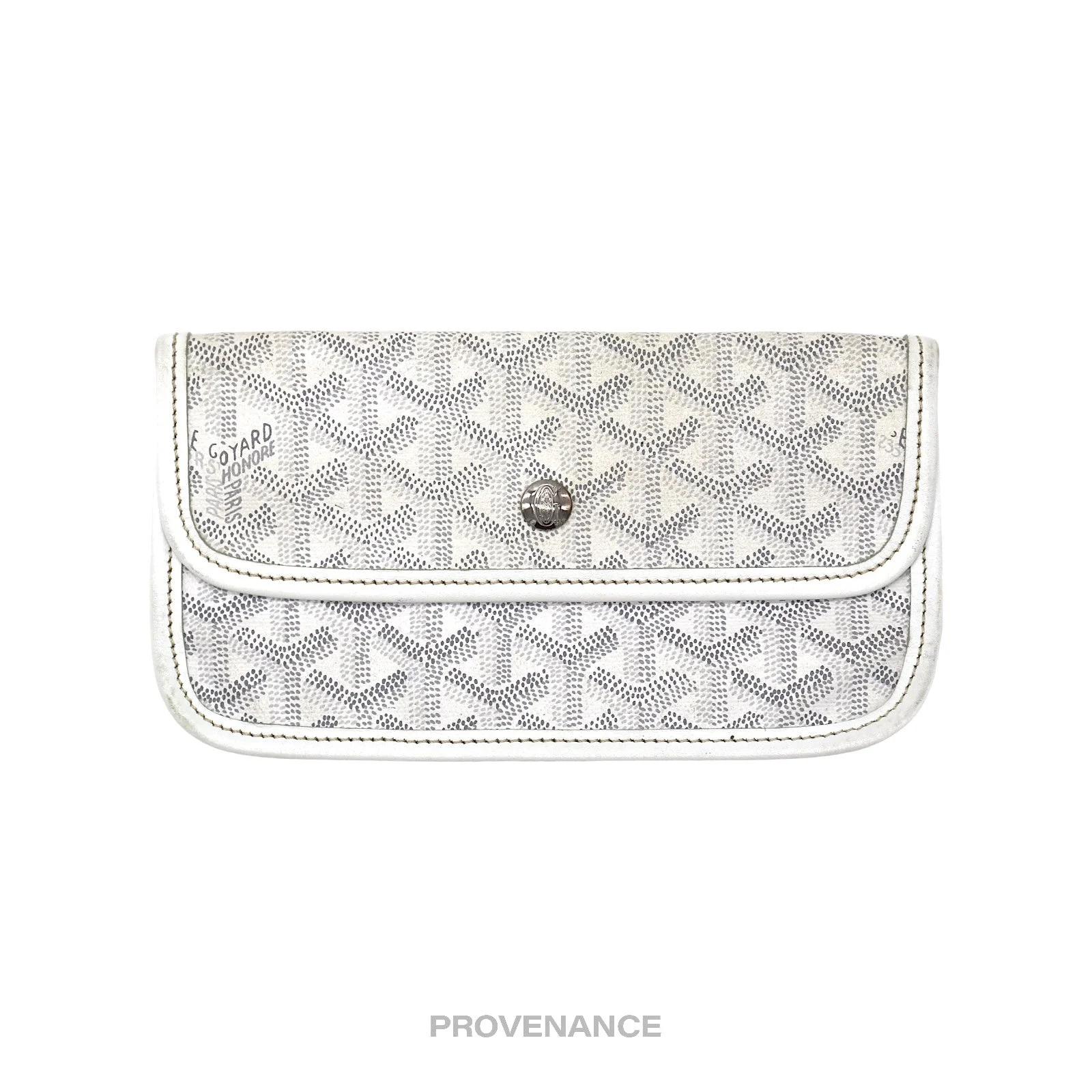 Goyard St. Louis Pouch Wallet - White Goyardine - 1
