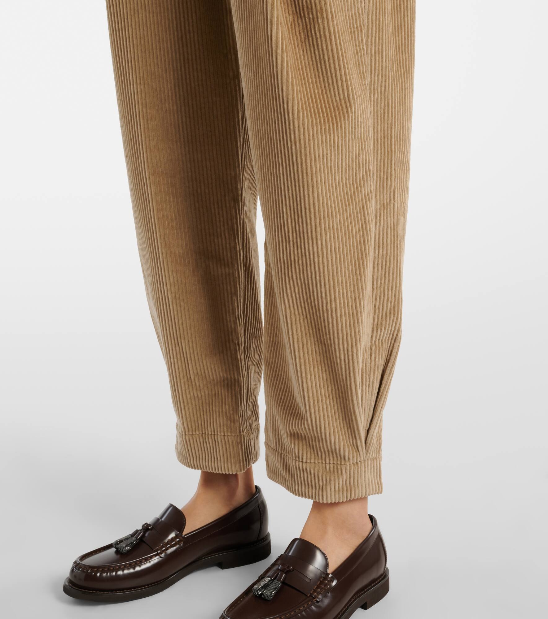 High-rise cotton cropped pants - 6