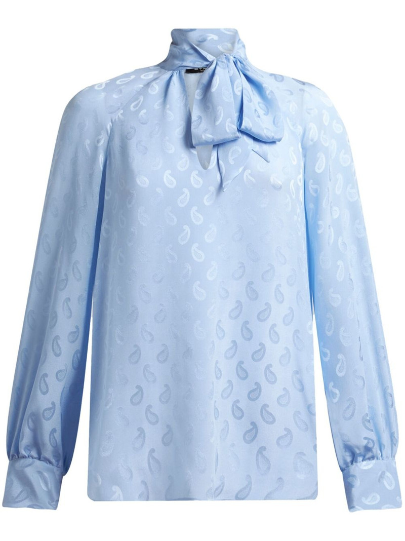 paisley-jacquard silk blouse 1