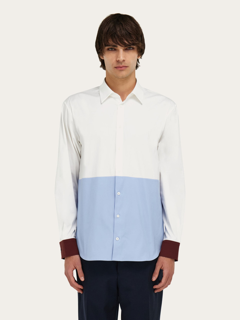FERRAGAMO Color block shirt outlook