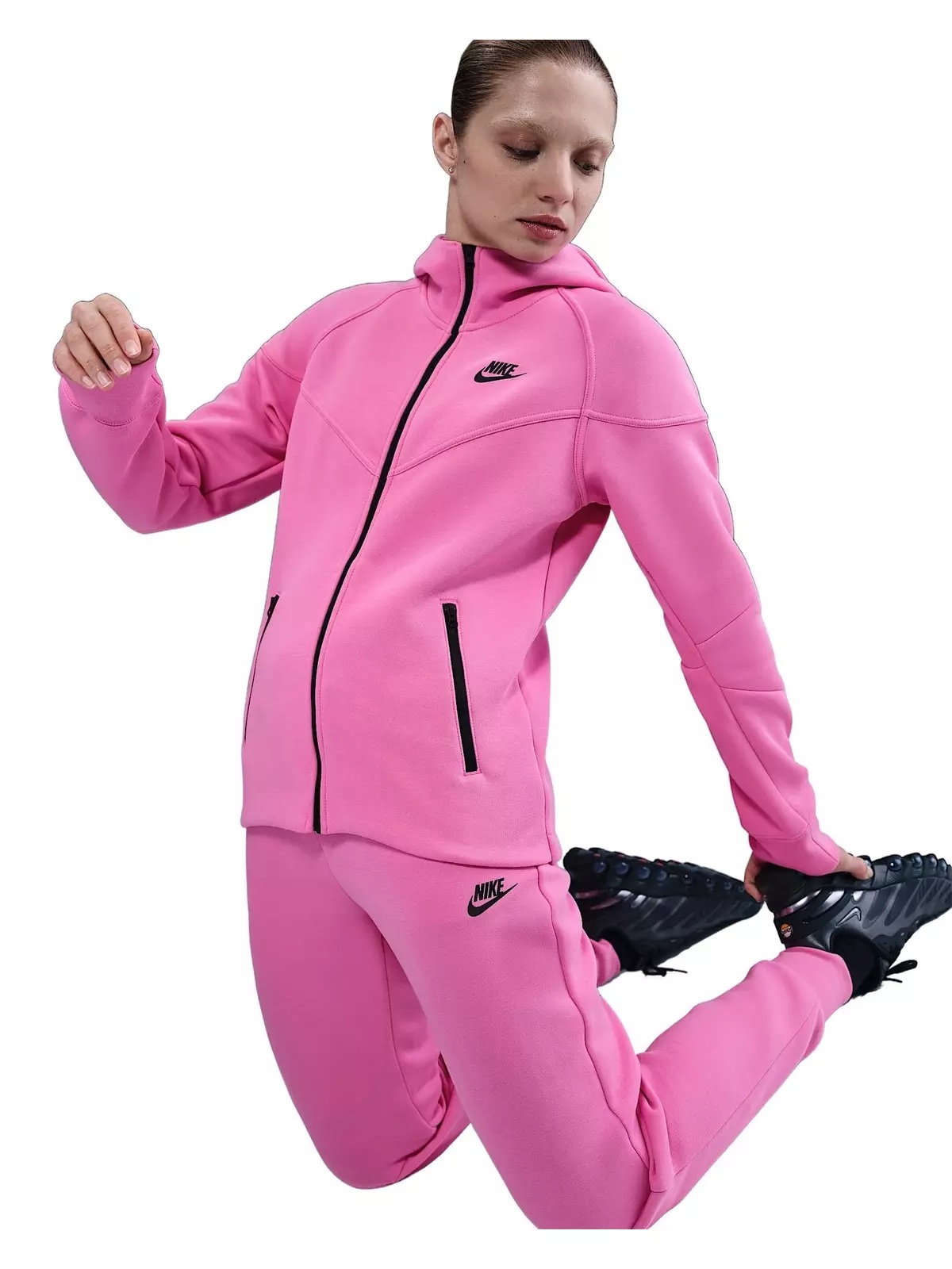 Women's Sportswear Tech Fleece Windrunner Full-Zip Jacket -Pink/Black - 3