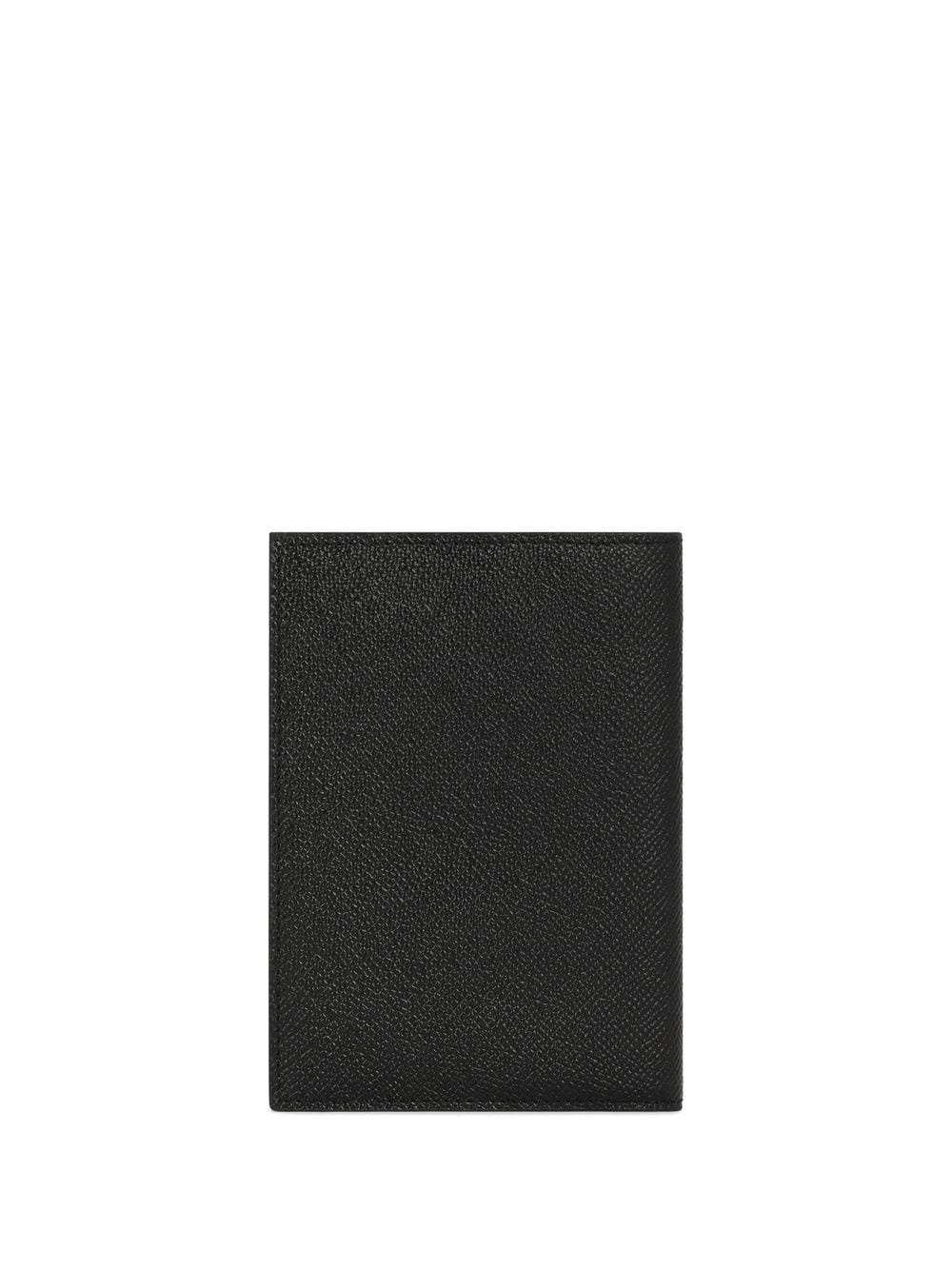 logo-plaque leather folded wallet - 2