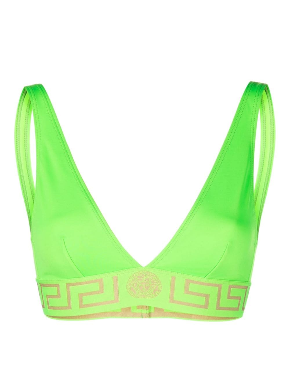 Greca-pattern bikini top - 1