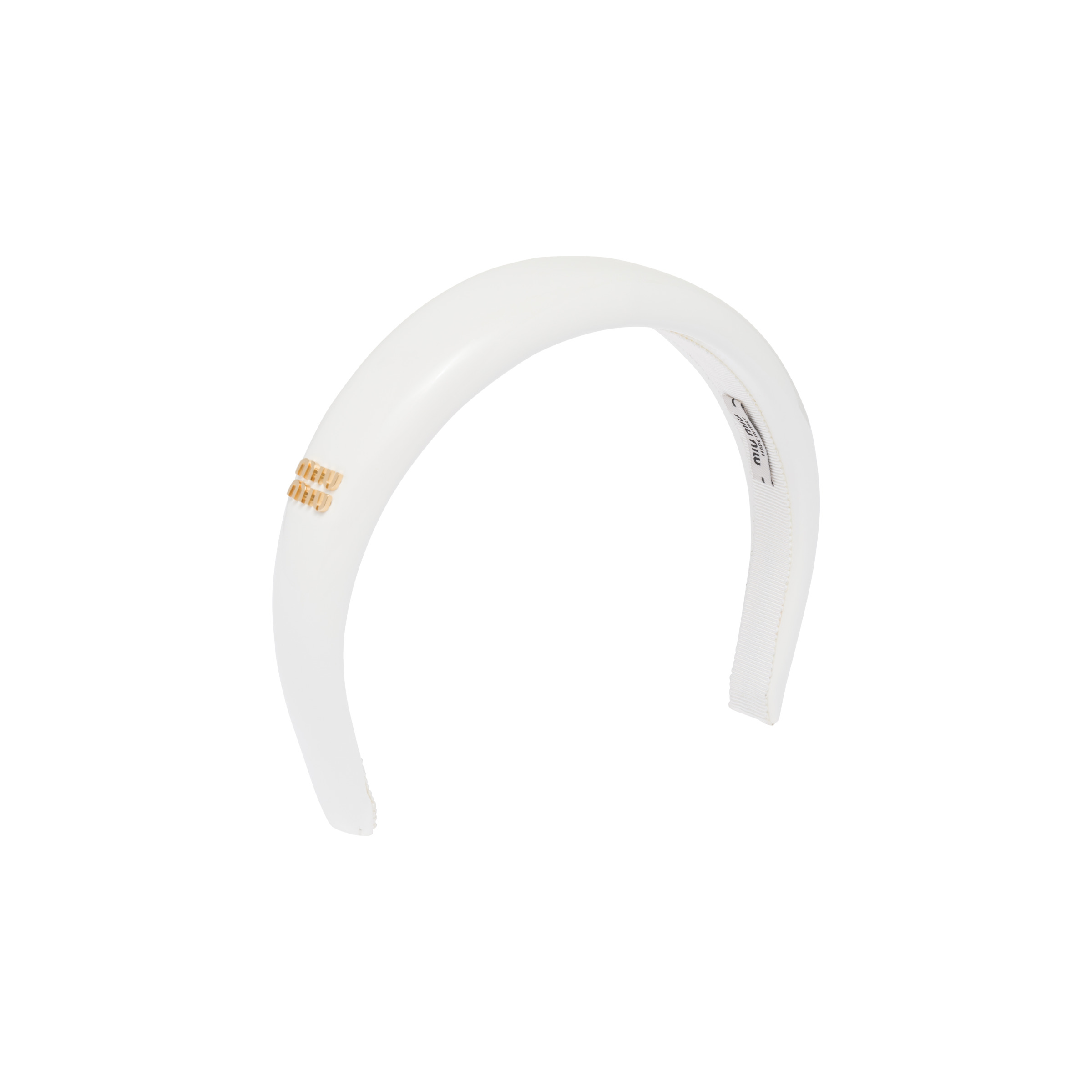 ヘアアクセサリー MiuMiu Miu Miu patent leather headband 5IH025069F0591 Black Patent Leather Headband | Miu Miu