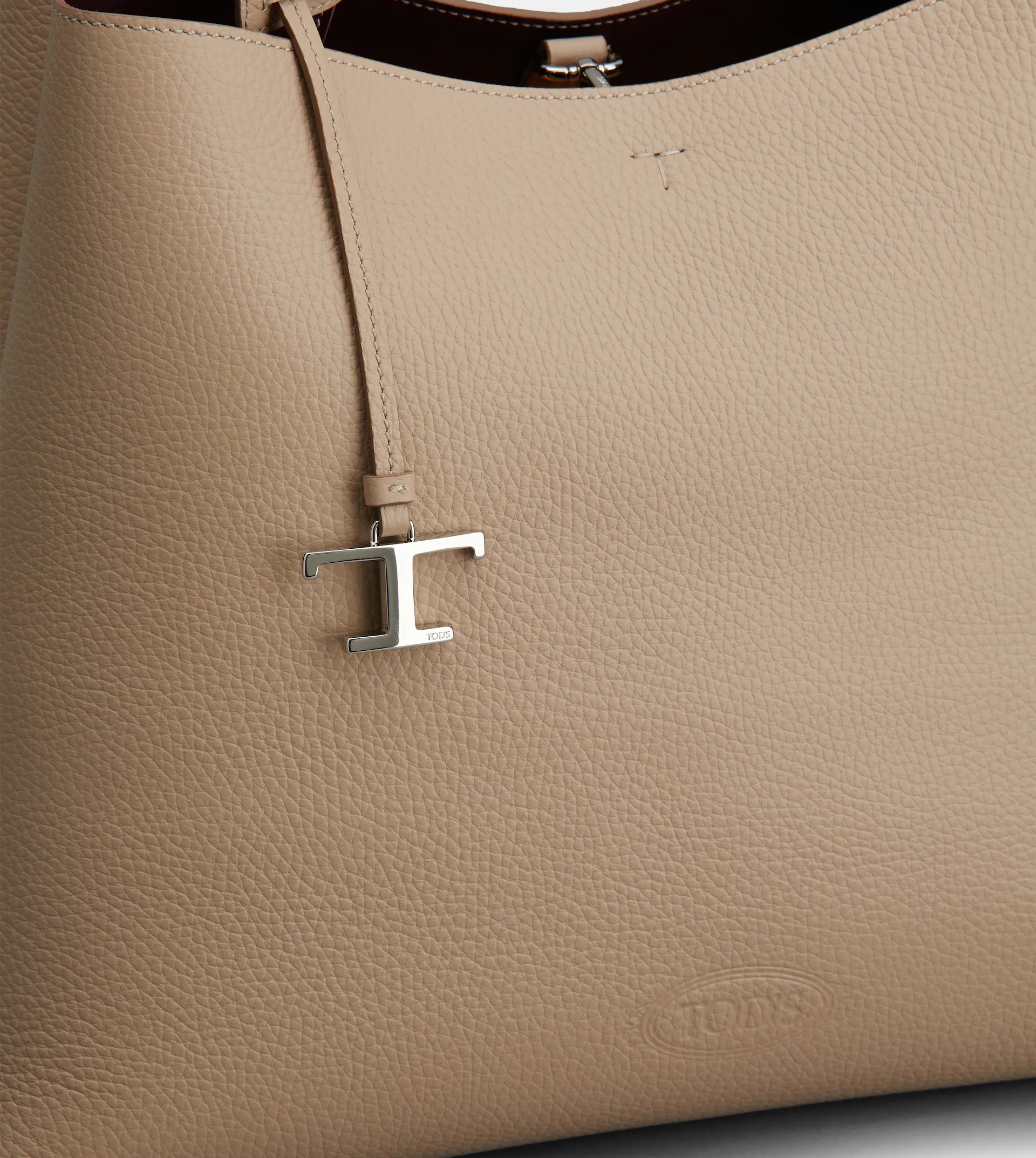 TOD'S BAG IN LEATHER MEDIUM - BEIGE - 4