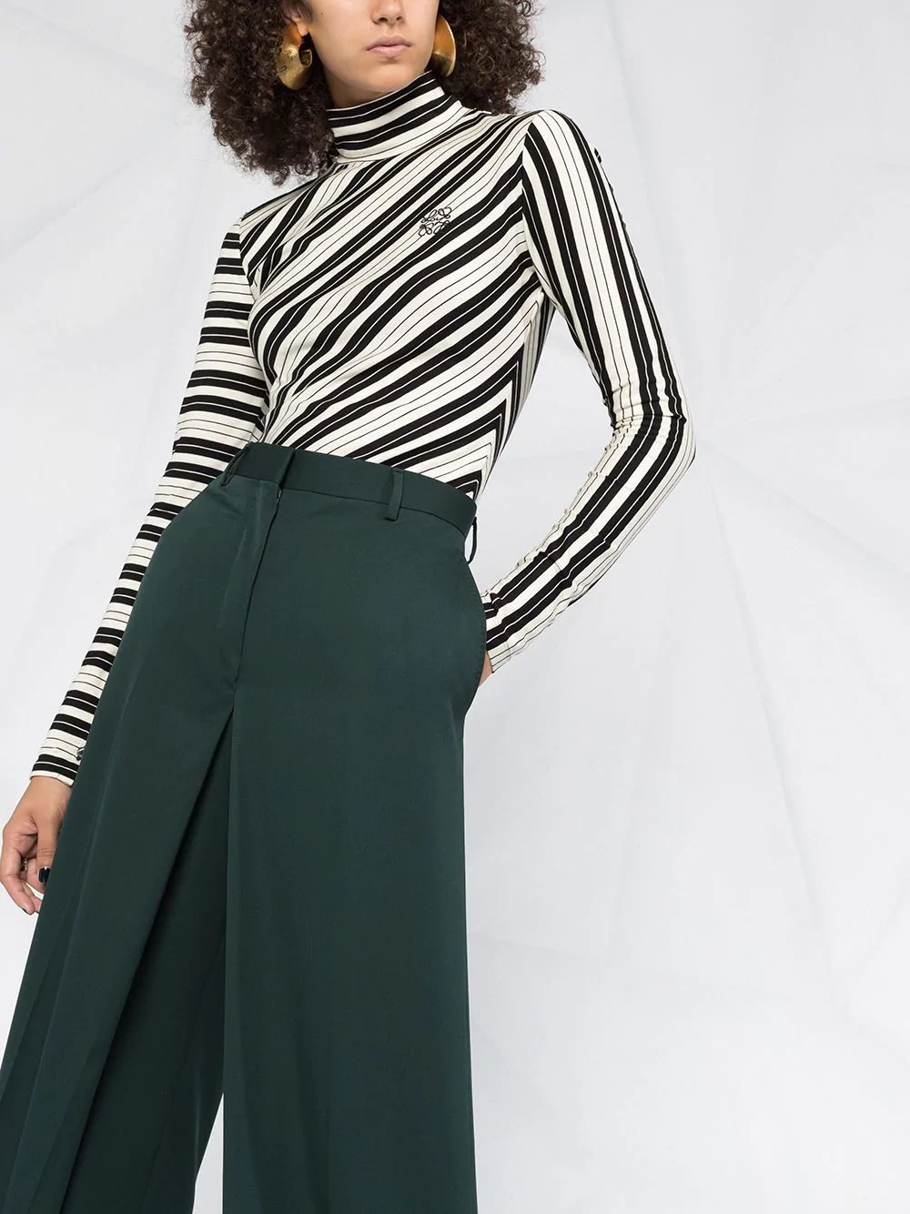 high-waisted wide leg trousers - 5