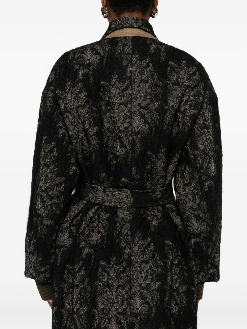 floral-pattern belted coat 4