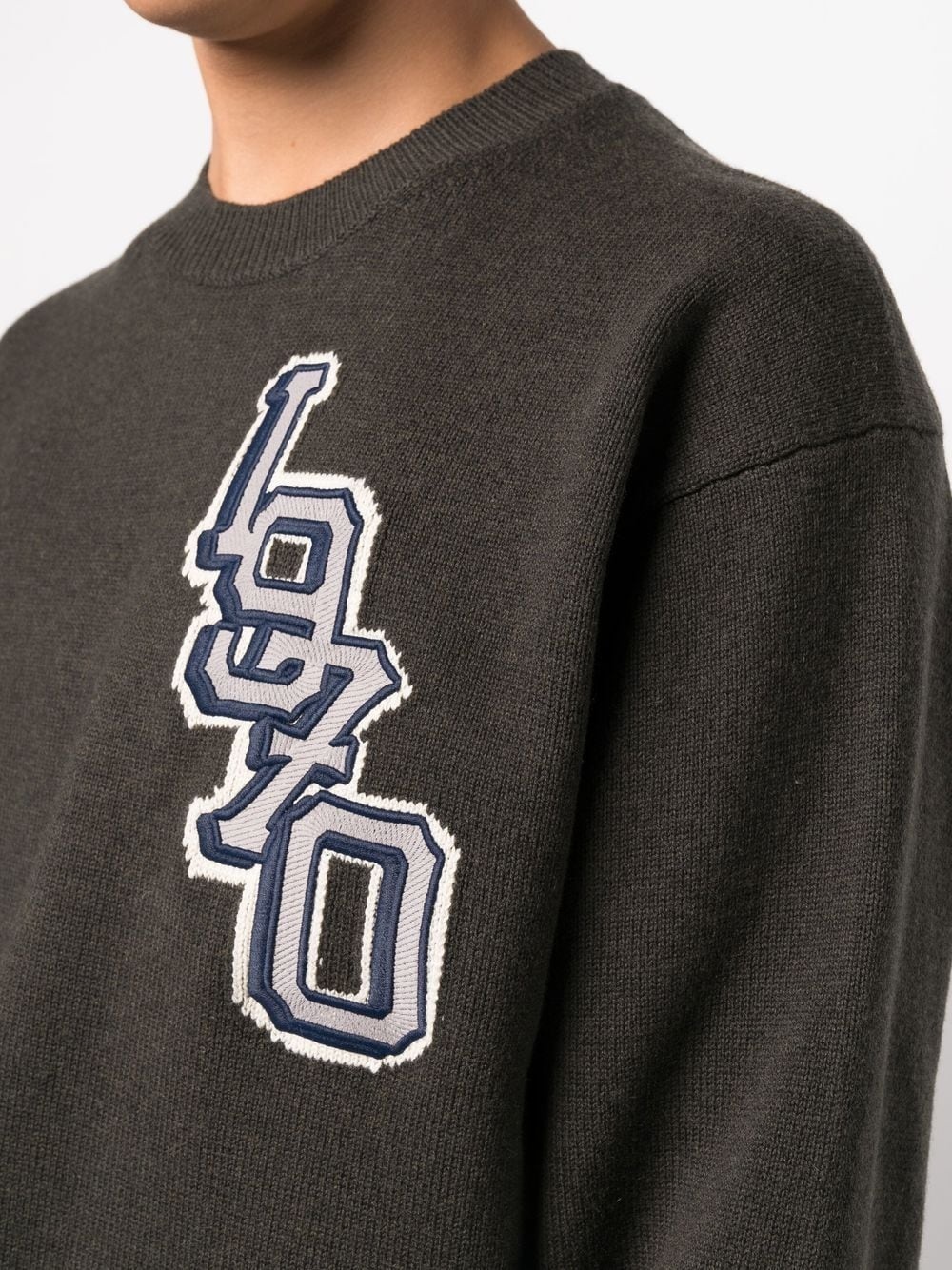 Varsity logo knitted jumper - 5