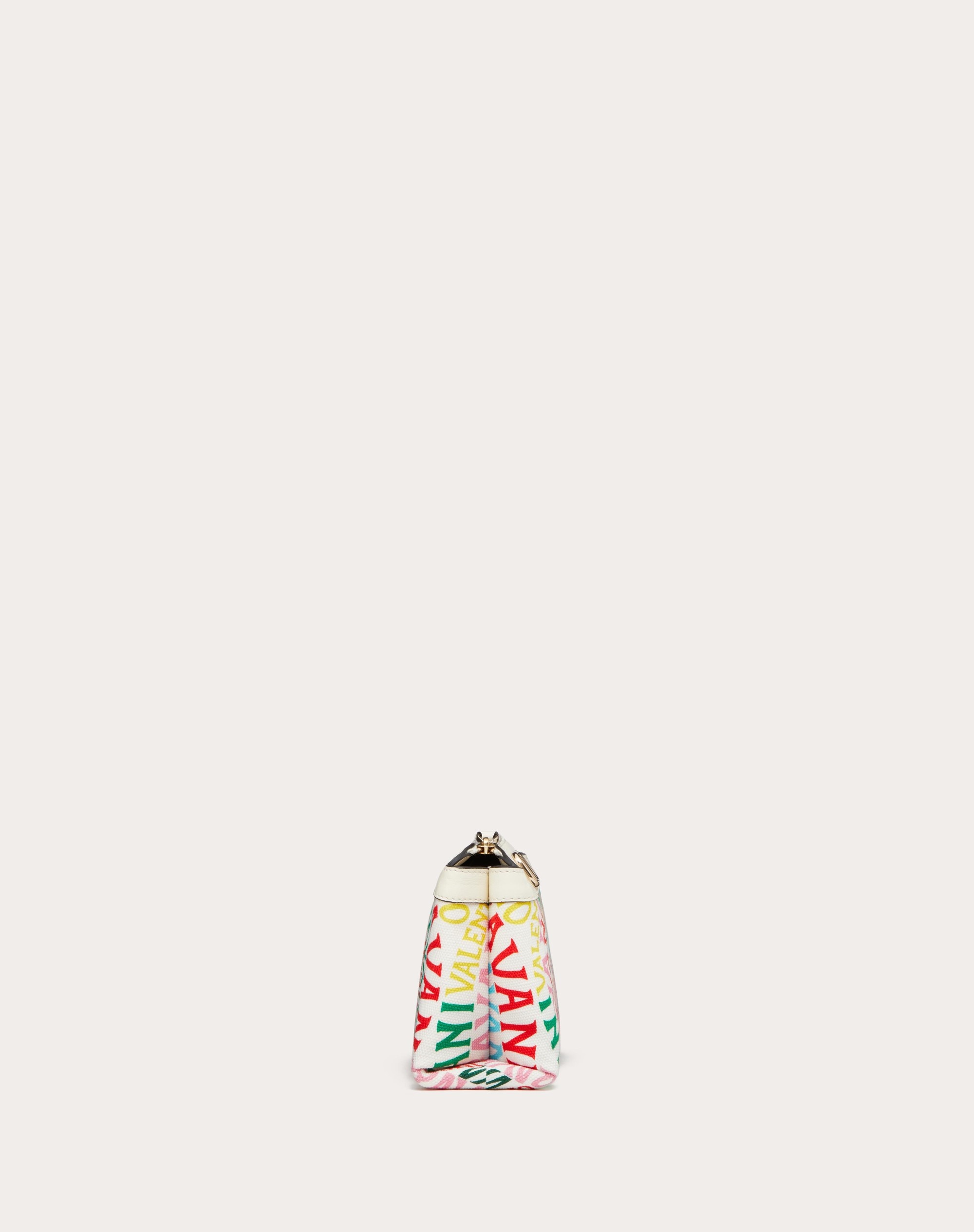 VALENTINO GARAVANI ESCAPE CANVAS CLUTCH BAG WITH VALENTINO GARAVANI LOOP PRINT - 5
