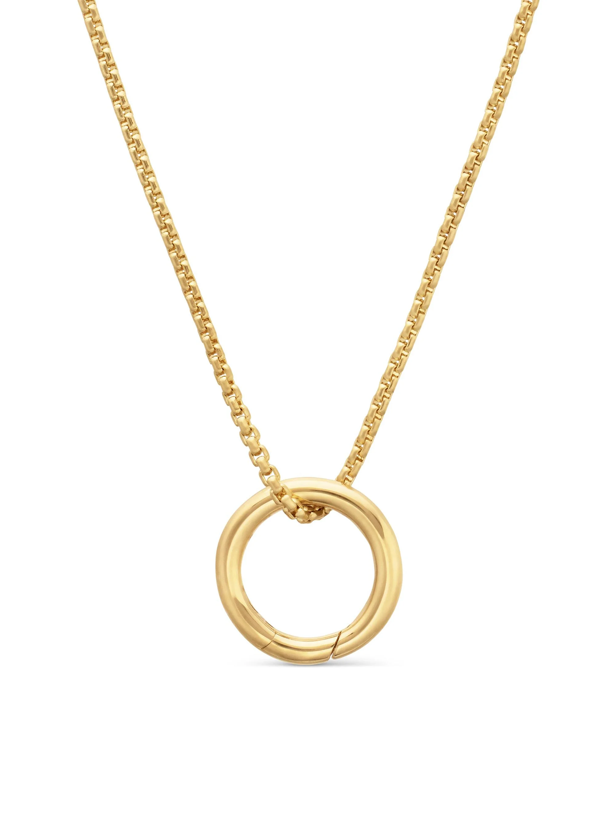 Women's Smooth Amulet Holder in 18K Yellow Gold, 12.3mm - Gold - 1
