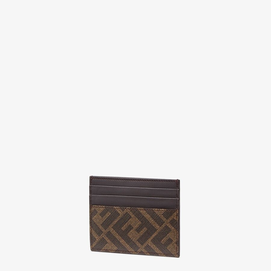 Brown fabric card holder - 2