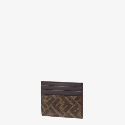 FENDI Brown fabric card holder outlook