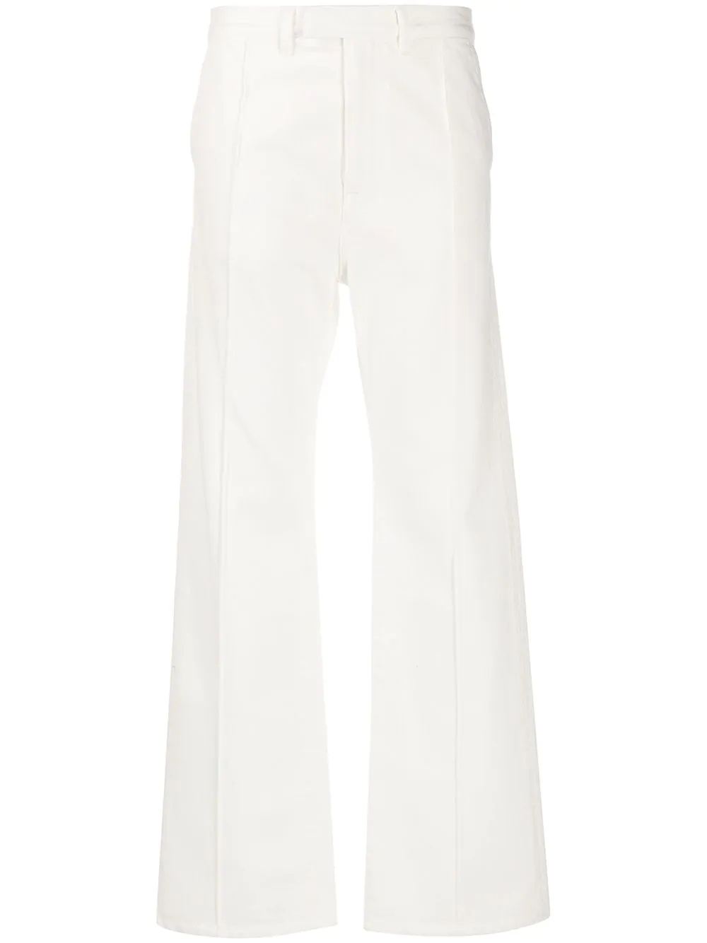 high-rise wide-leg pintuck trousers - 1