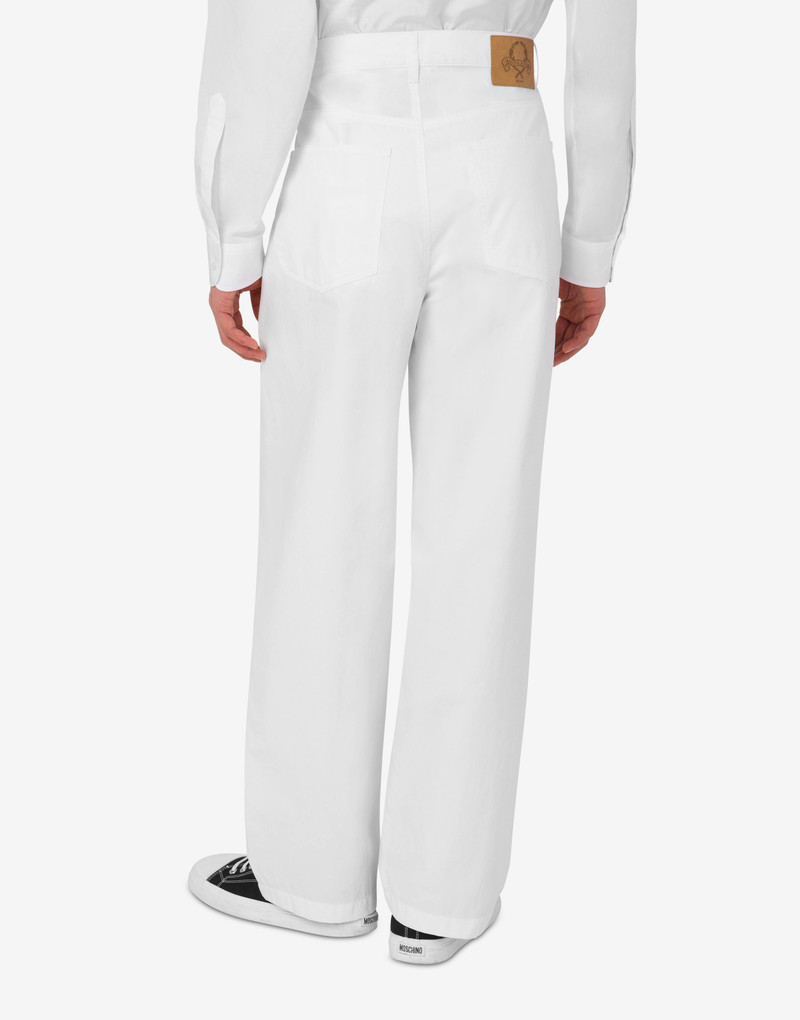 LAUREL CROWN LOGO COTTON TROUSERS 3