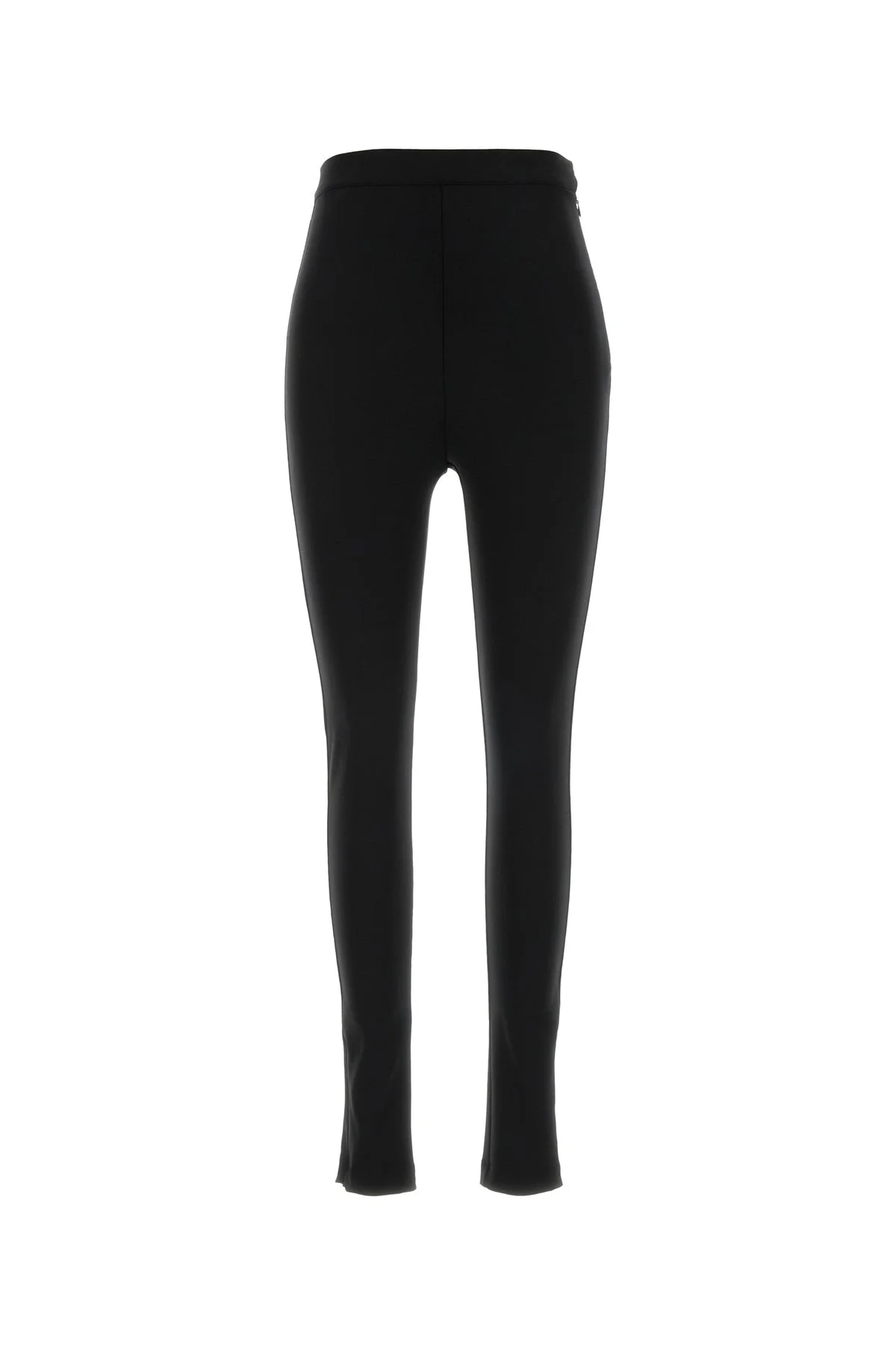 Black stretch virgin wool blend pant - 1