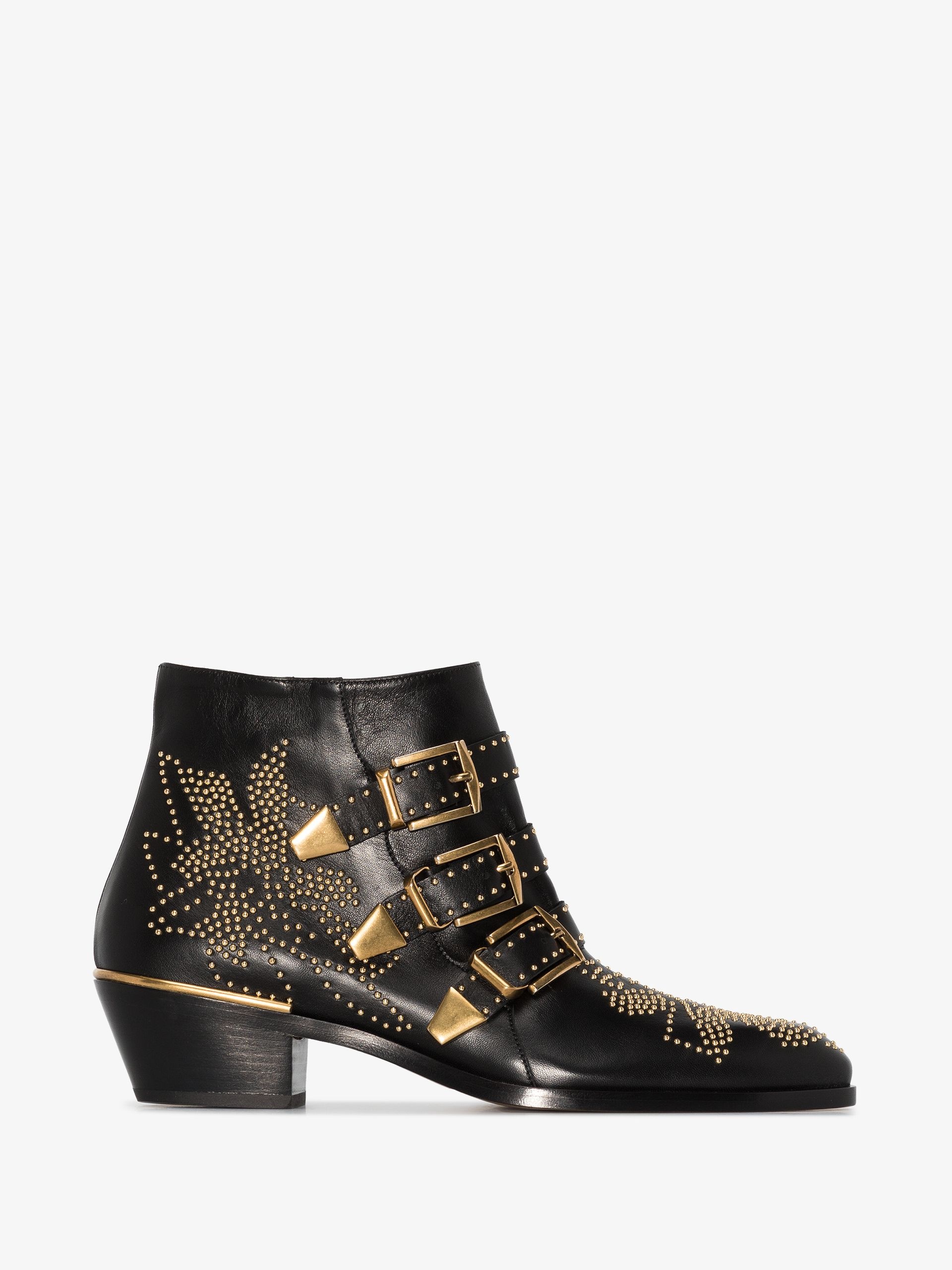 black Susanna 30 studded leather ankle boots - 1