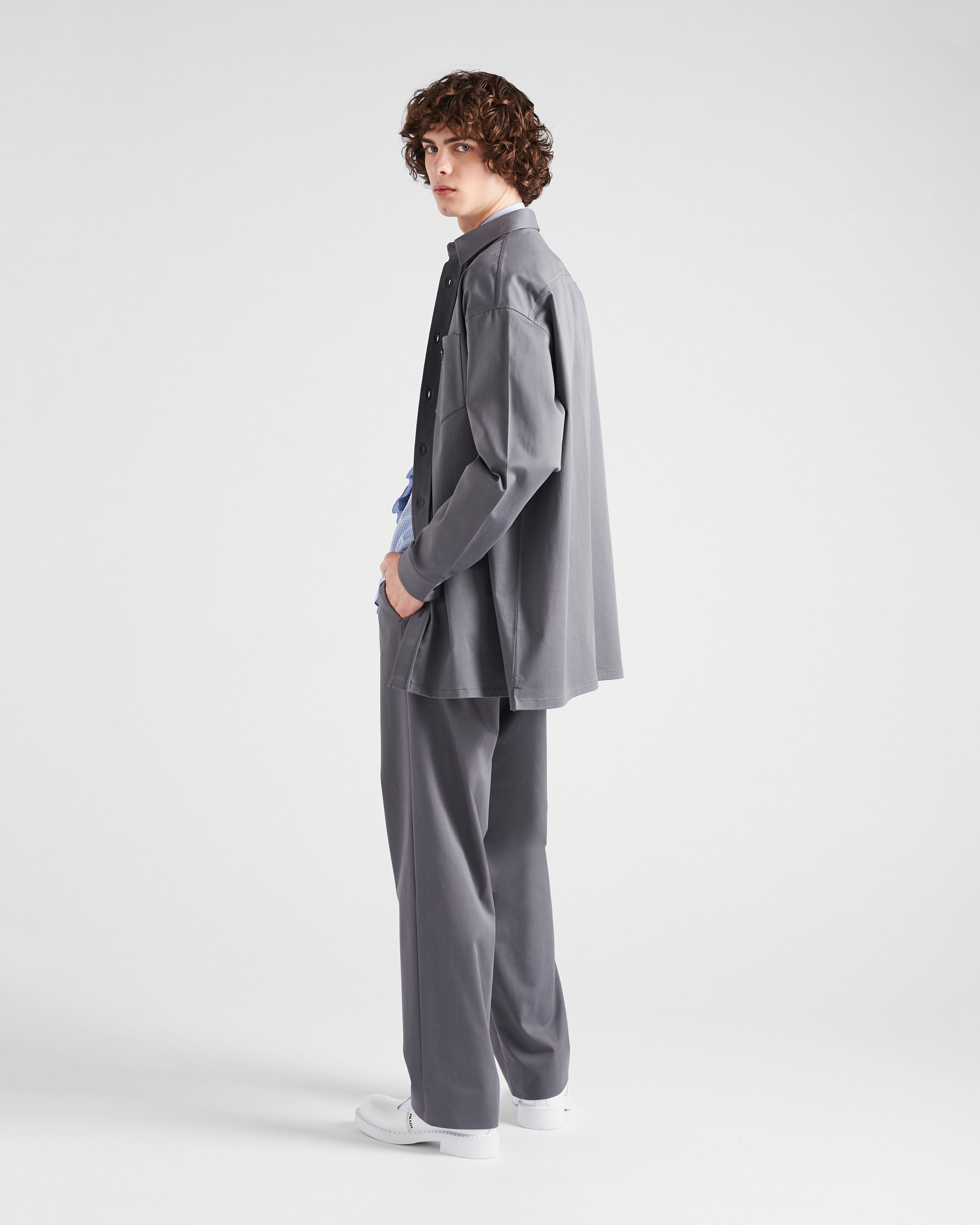 Stretch cotton pants - 5