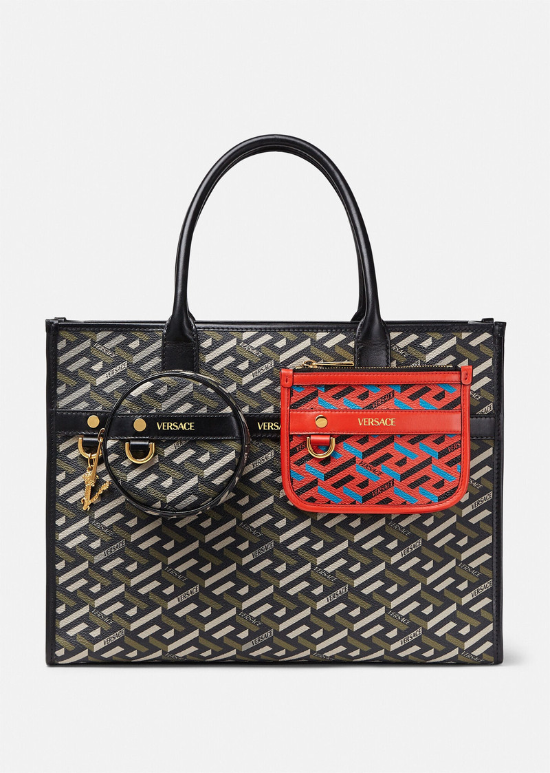 VERSACE La Greca Signature Modular Round Pouch outlook