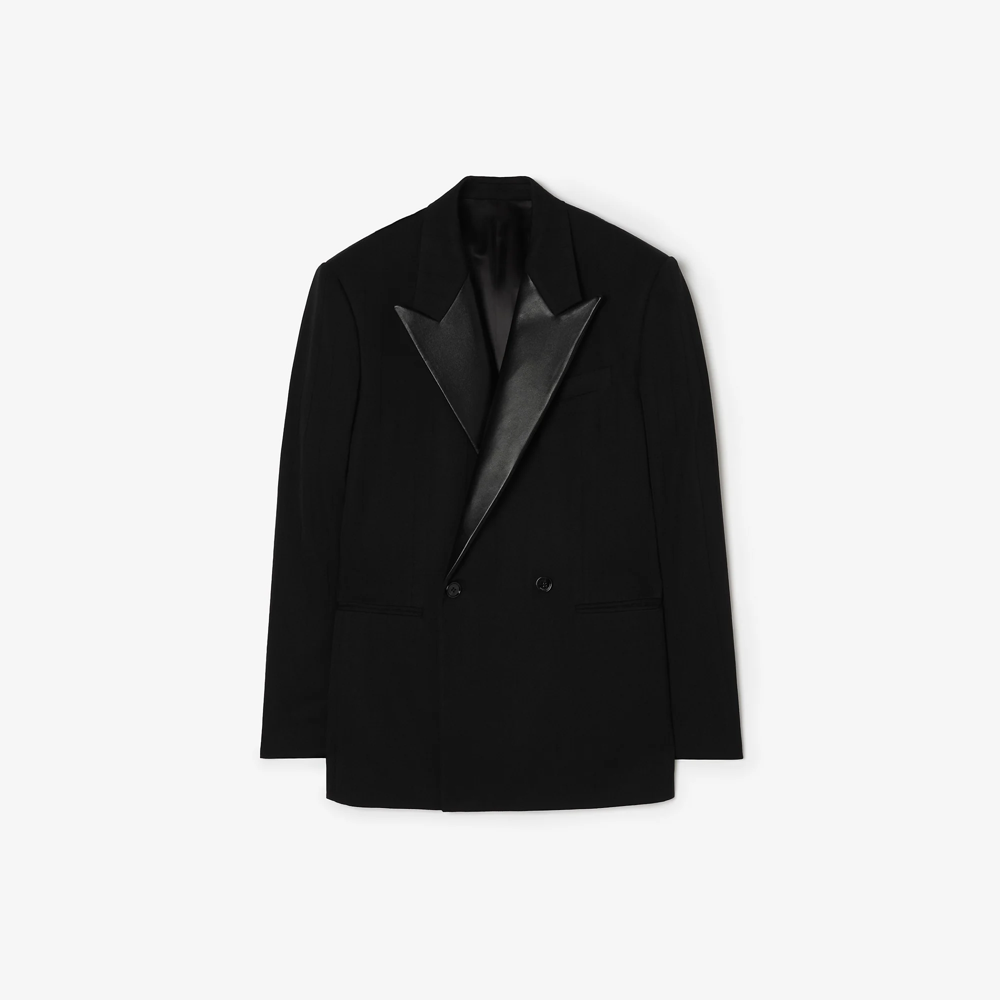 Pinstriped Wool Tuxedo Jacket - 1