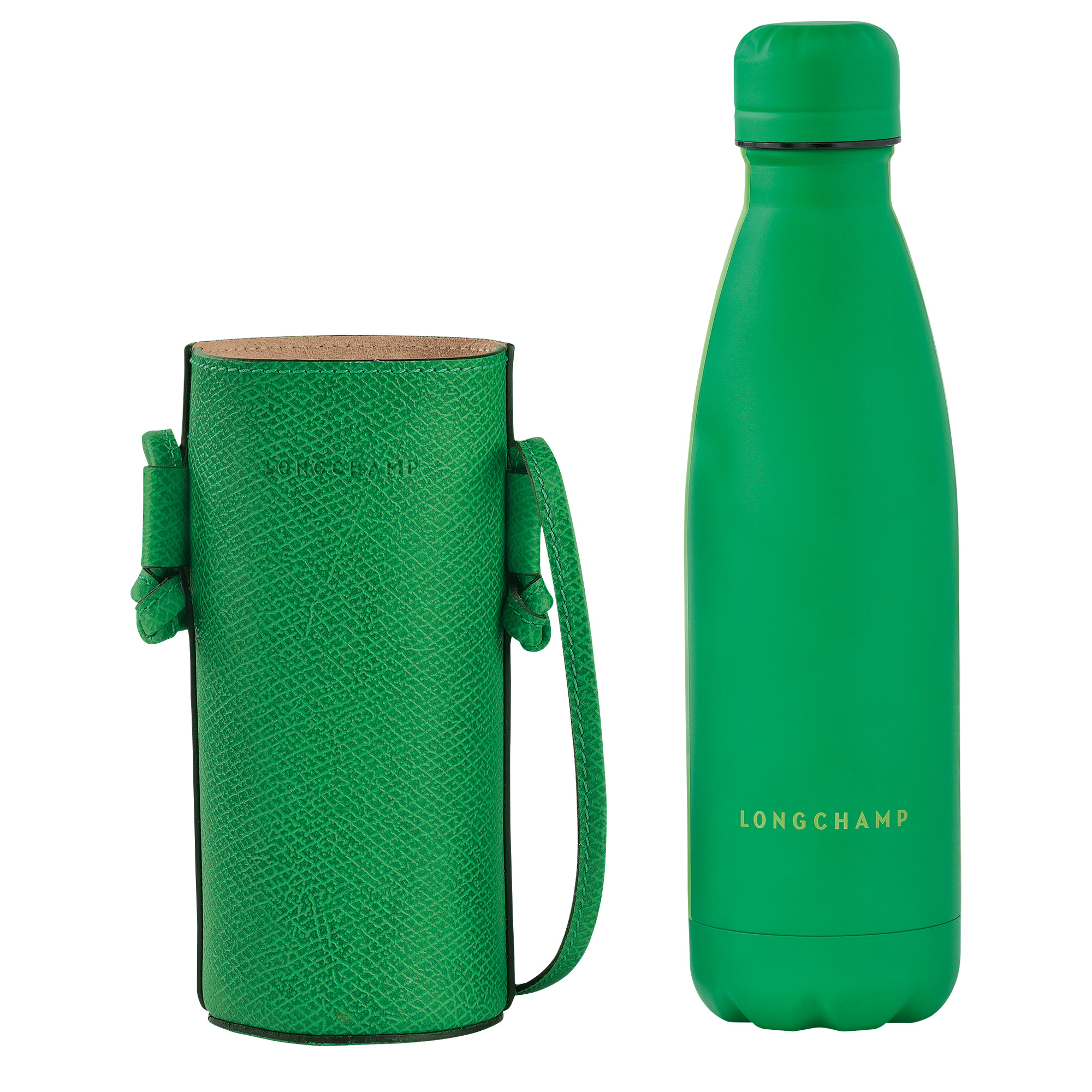 Épure Bottle holder Green - Leather - 3