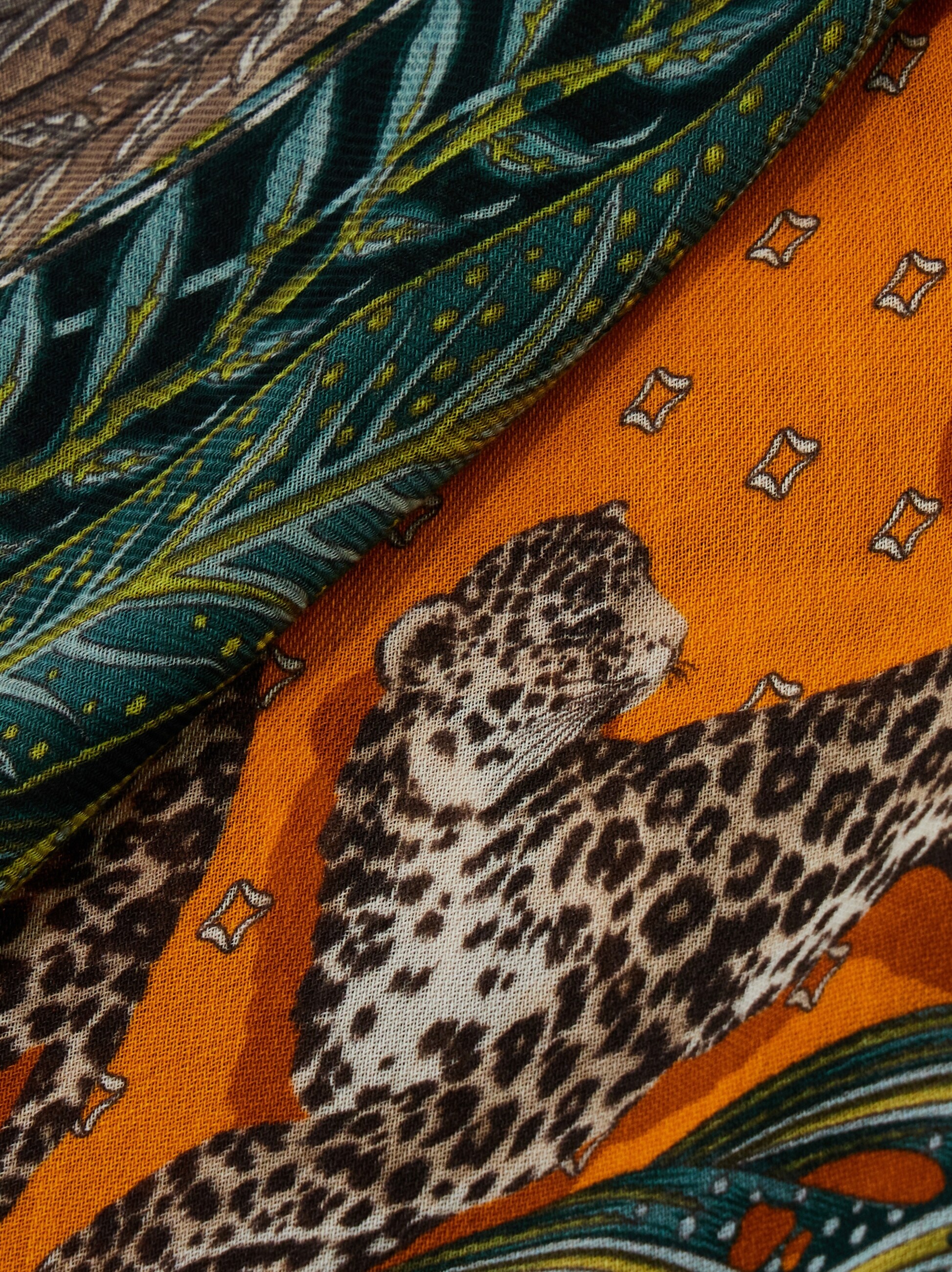 Madras print cashmere stole - 4