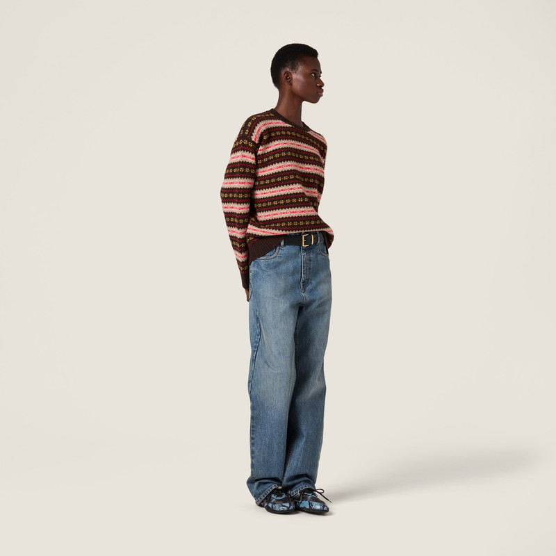 Miu Miu Wool crew-neck sweater outlook