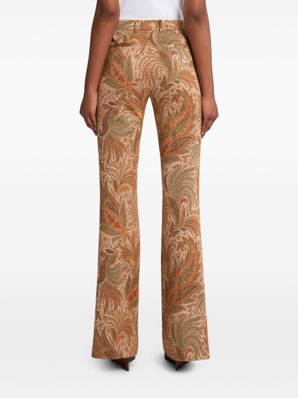 paisley-jacquard trousers - 4
