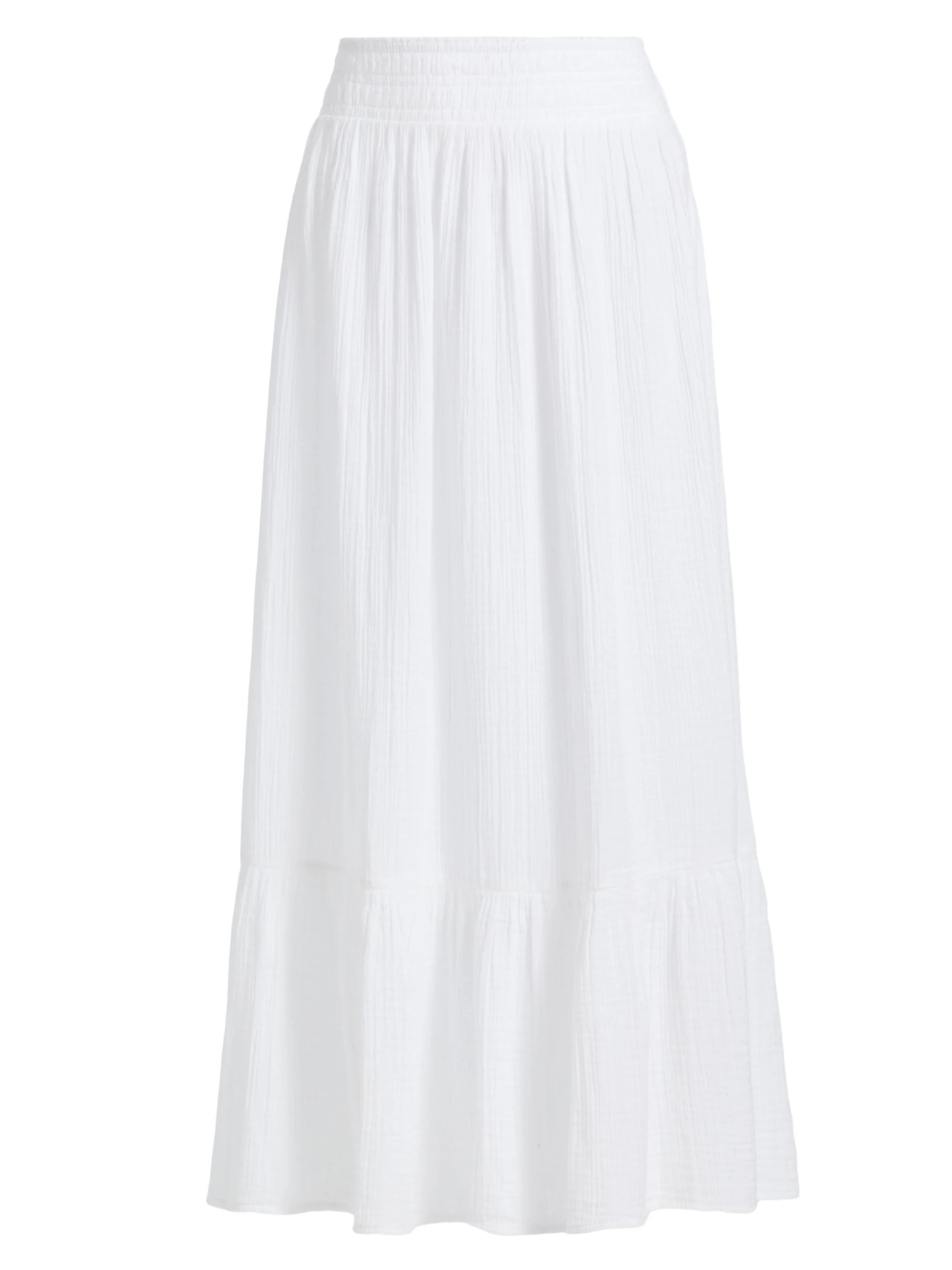Women's Enzo Cotton Maxi Skirt - Resort White - 1