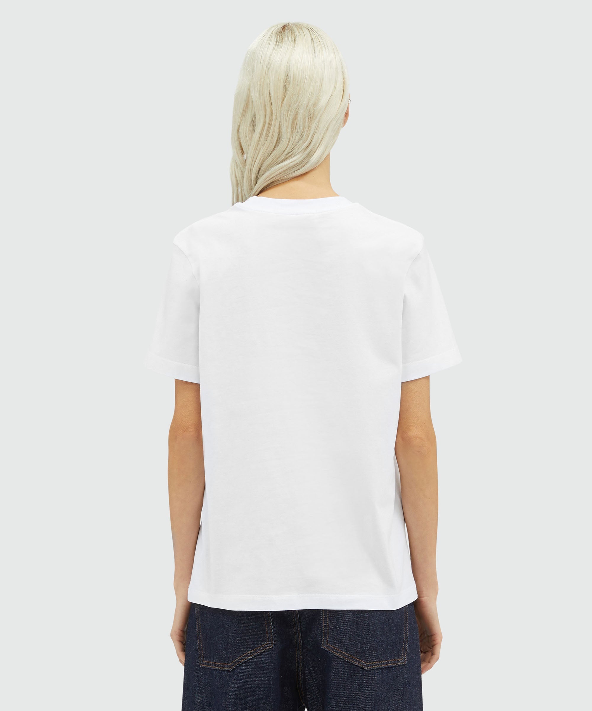MSGM｜ (3441MDM510G 237002 01A) MSGM Jersey T-shirt with glitter brushstroke logo | REVERSIBLE