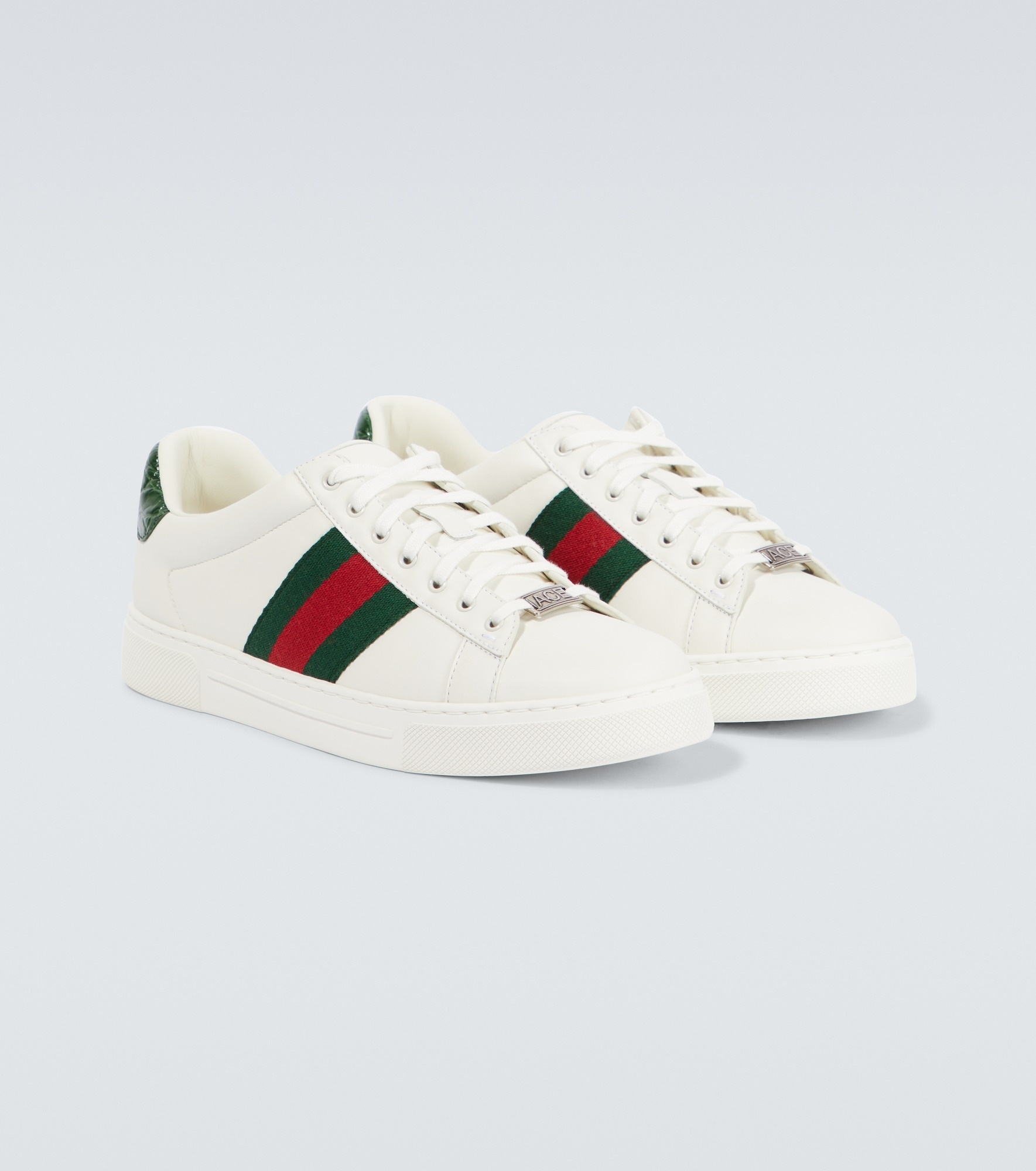 Ace Web Stripe leather sneakers - 5