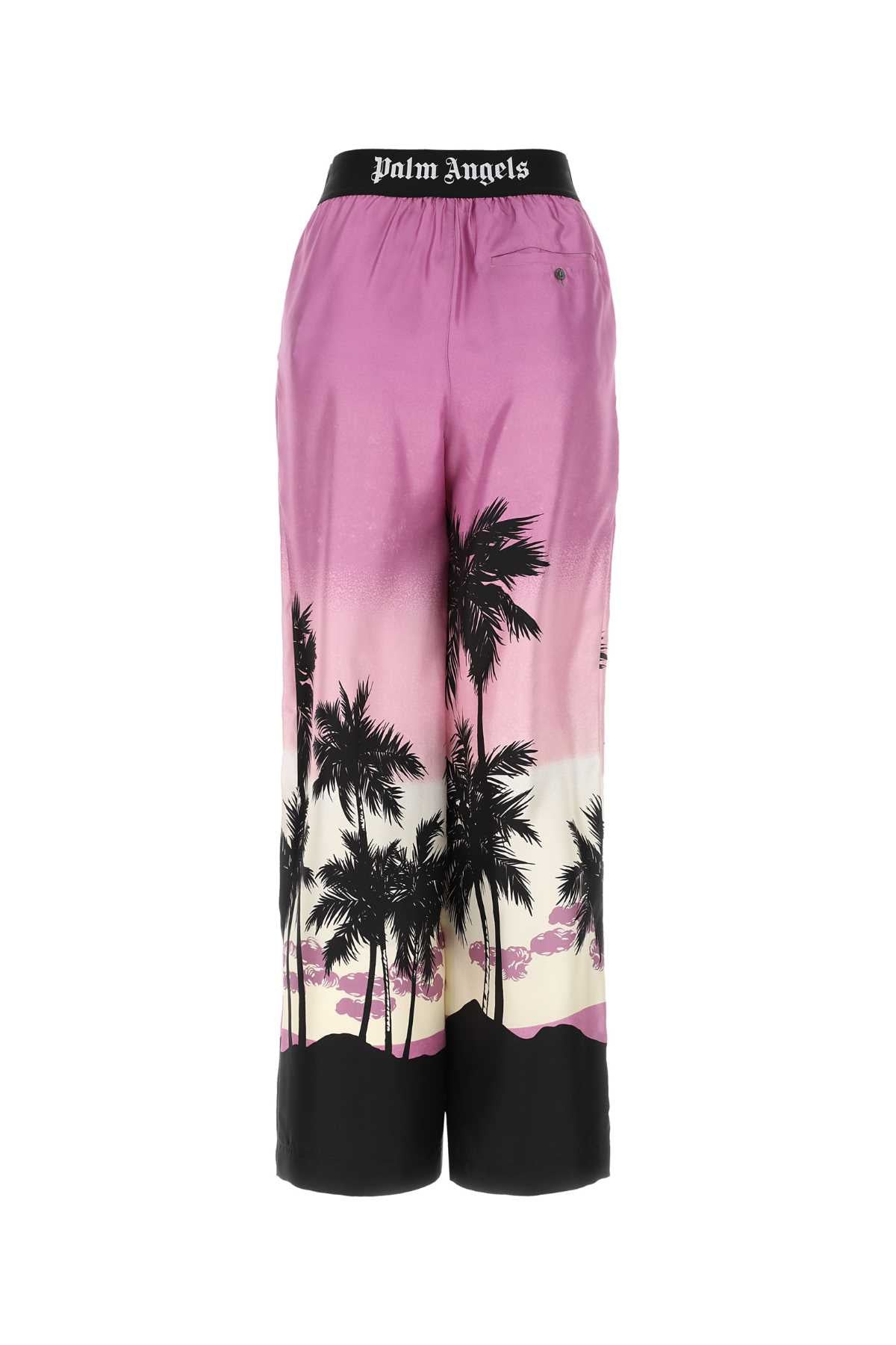Palm Angels Women Printed Silk Pyjama Pant - 2