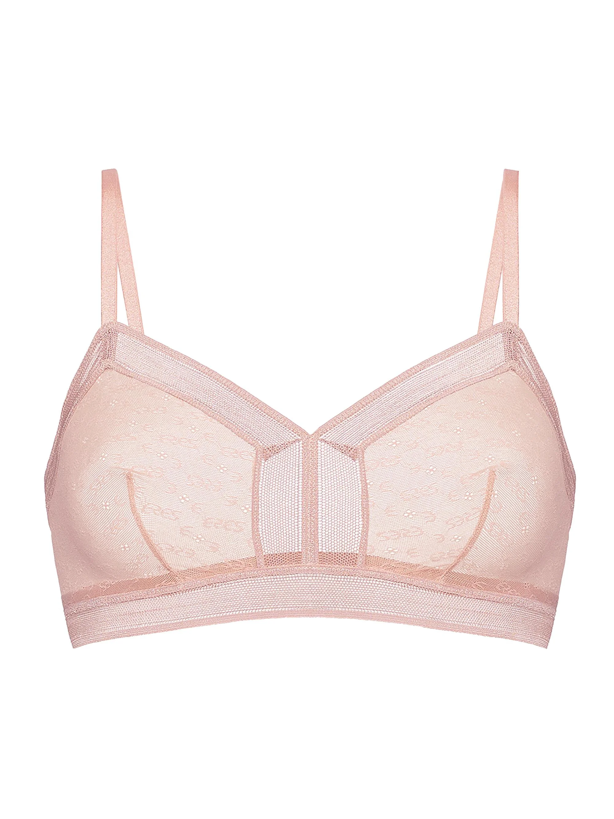 Women's Courbe Logo Mesh Bra - Make Up - 1