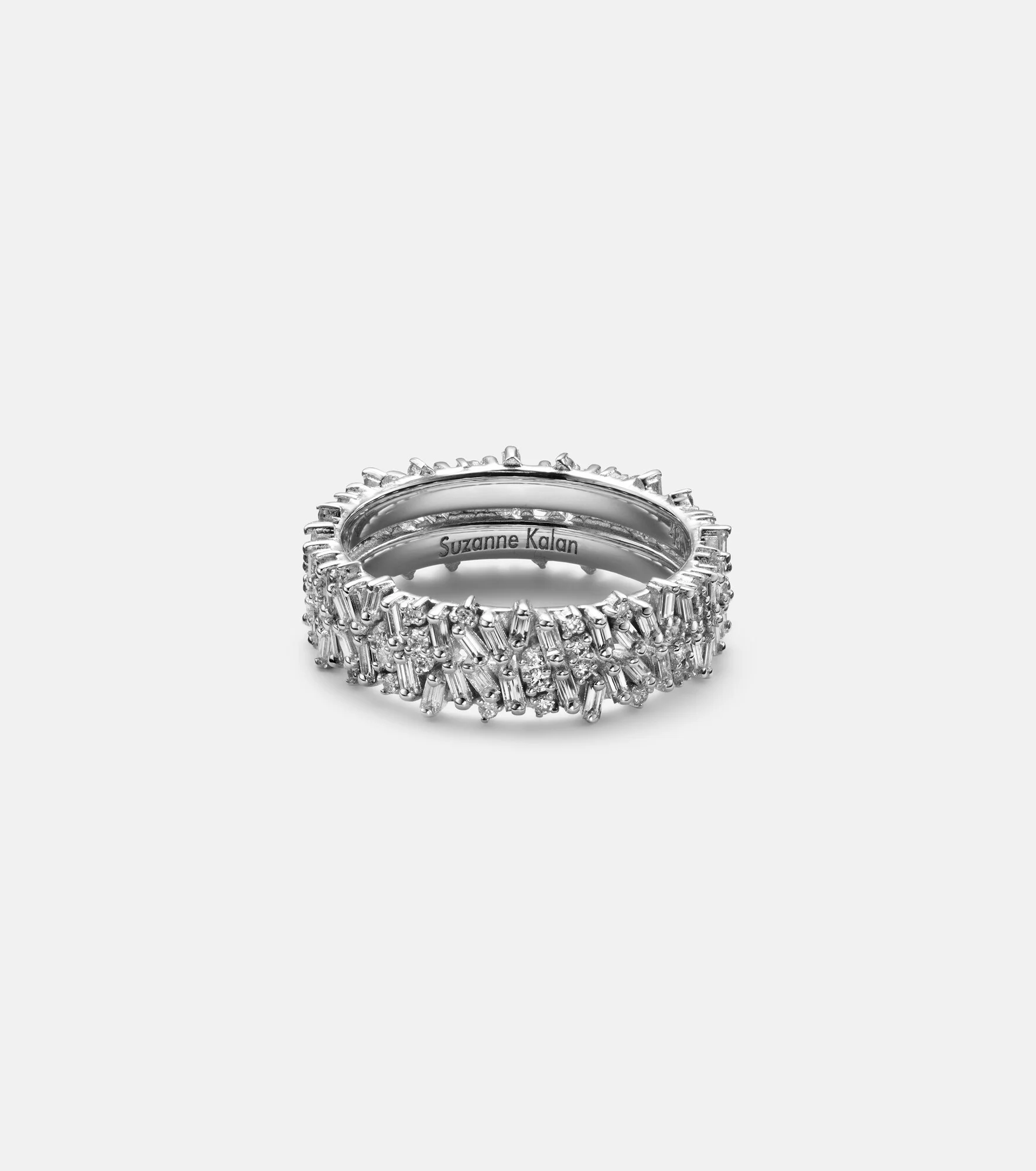 Icon Mini 18kt white gold tech ring jackets with diamonds - 1