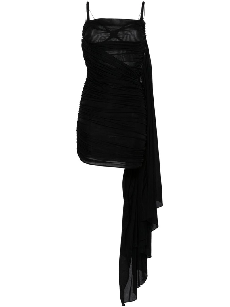open-back draped minidress 1