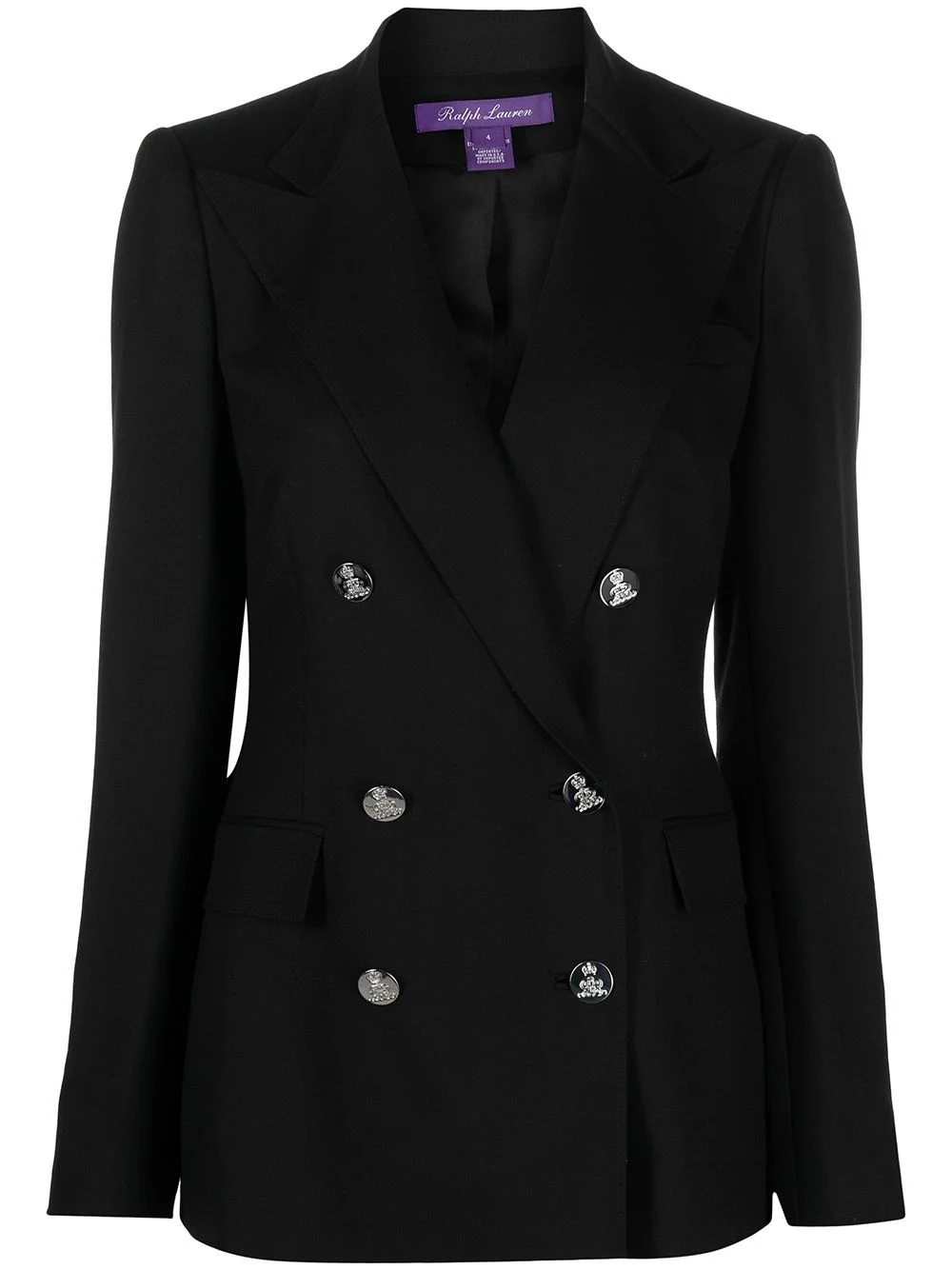 double-breasted cashmere blazer - 1