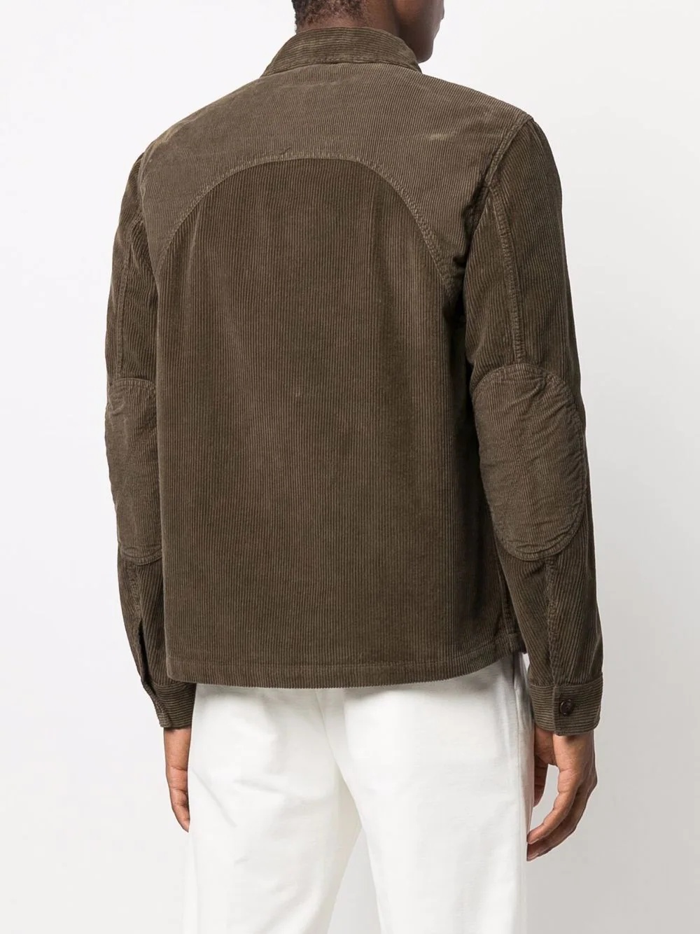 corduroy button-through shirt jacket - 4