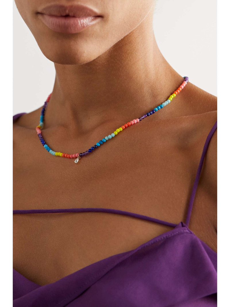 Yvonne Léon 9-karat gold multi-stone necklace outlook