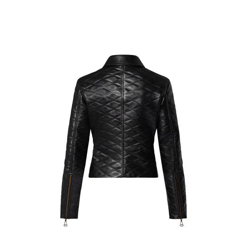 Cropped Malletage Leather Jacket 3