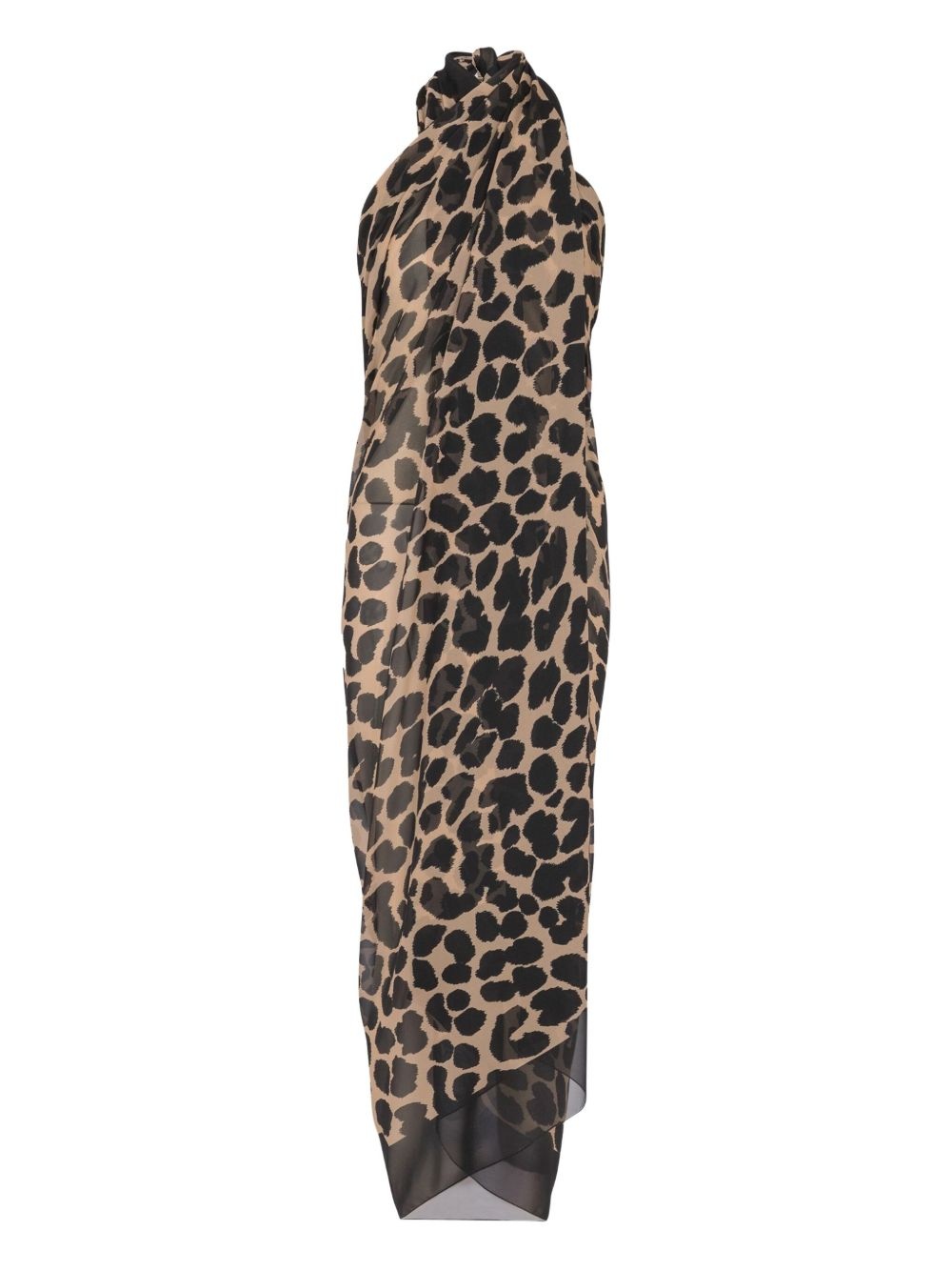 leopard-print cover-up - 1