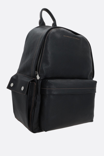 Brunello Cucinelli GRAINY LEATHER BACKPACK outlook