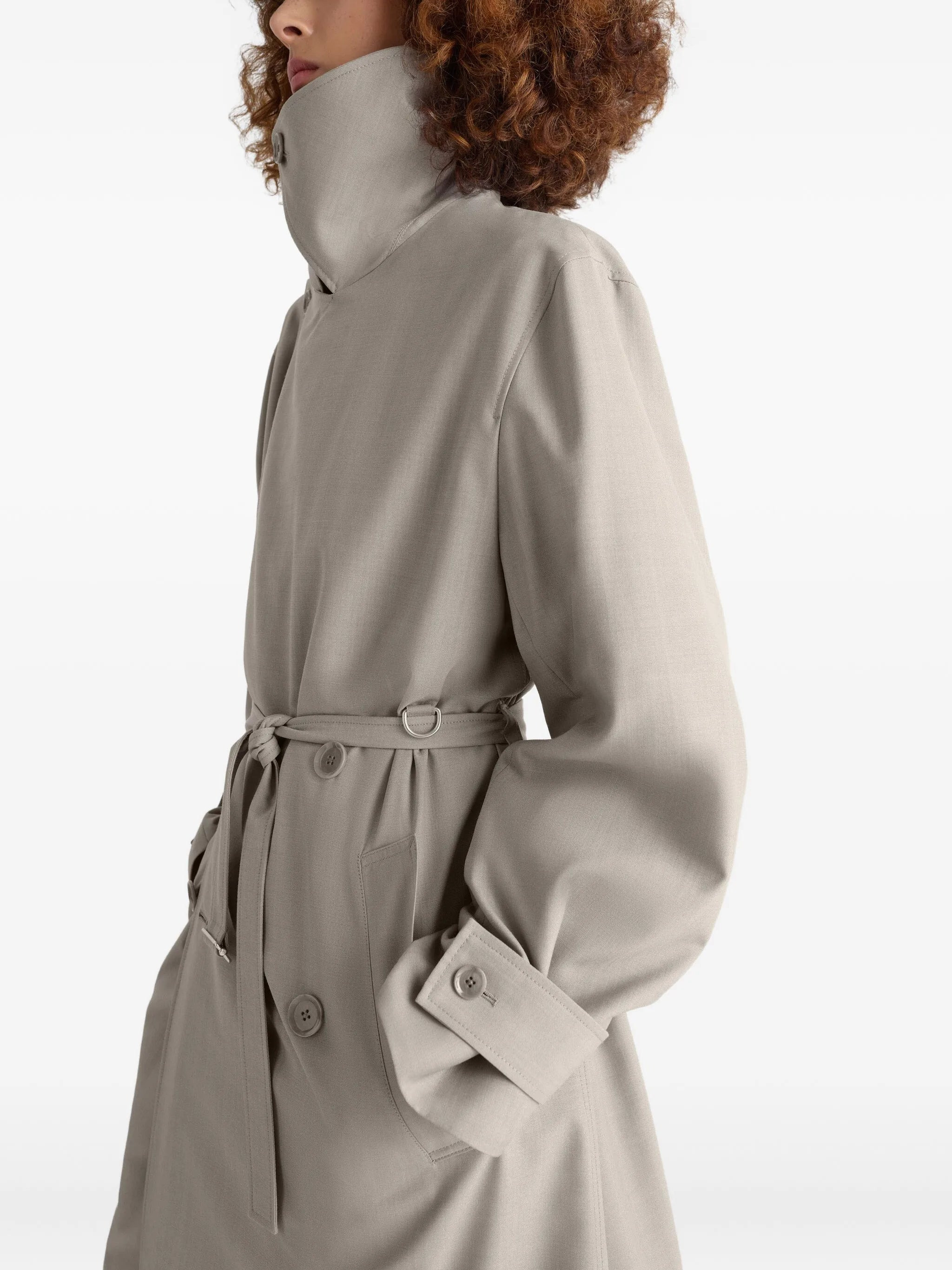 Lemaire Double-breasted Belted Trench Coat - 5