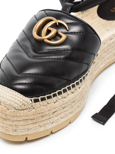 GUCCI Pilar Double G platform espadrilles outlook