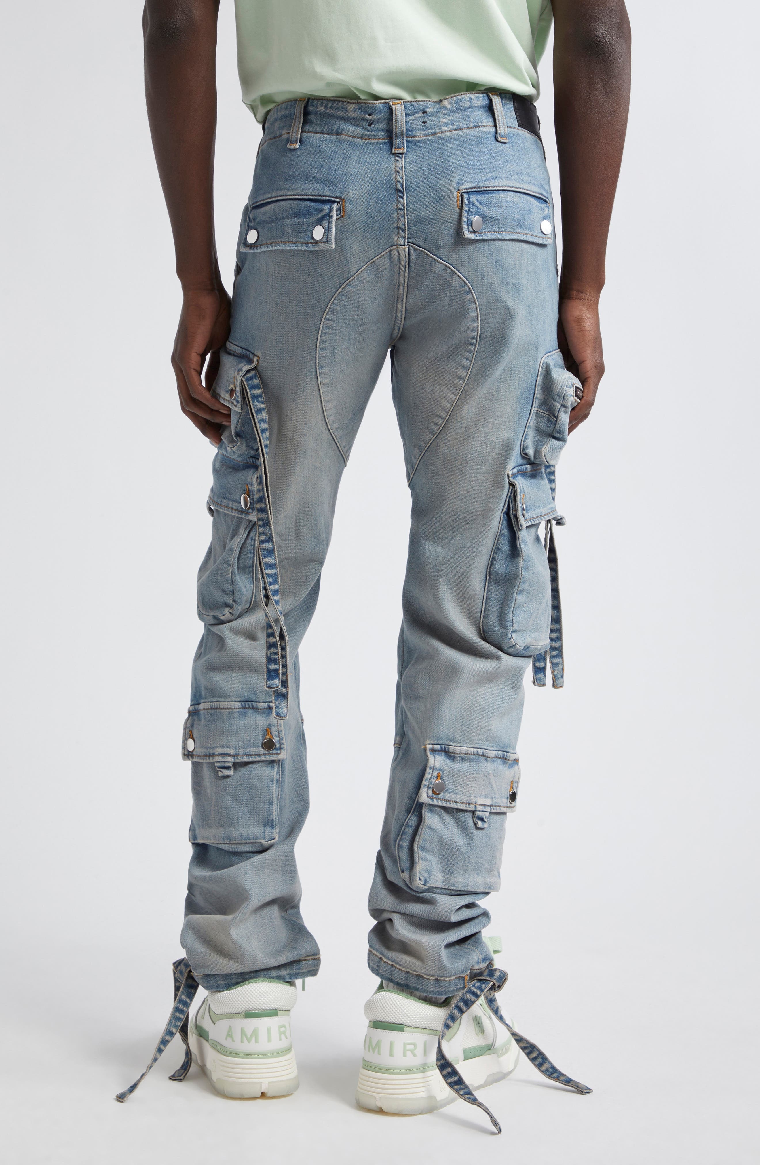 Tactical Distressed Cargo Jeans - 3