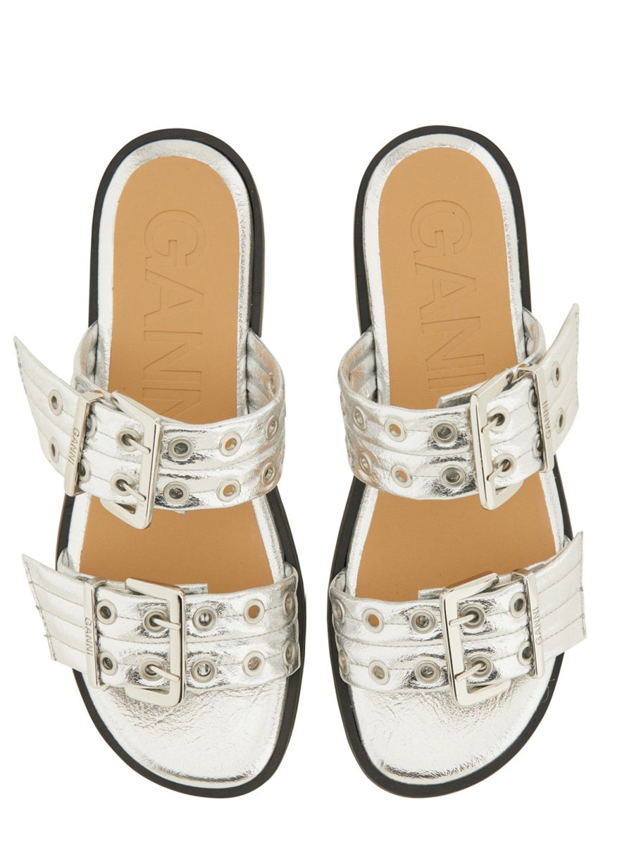 Ganni Women Sandal With Buckle - 3