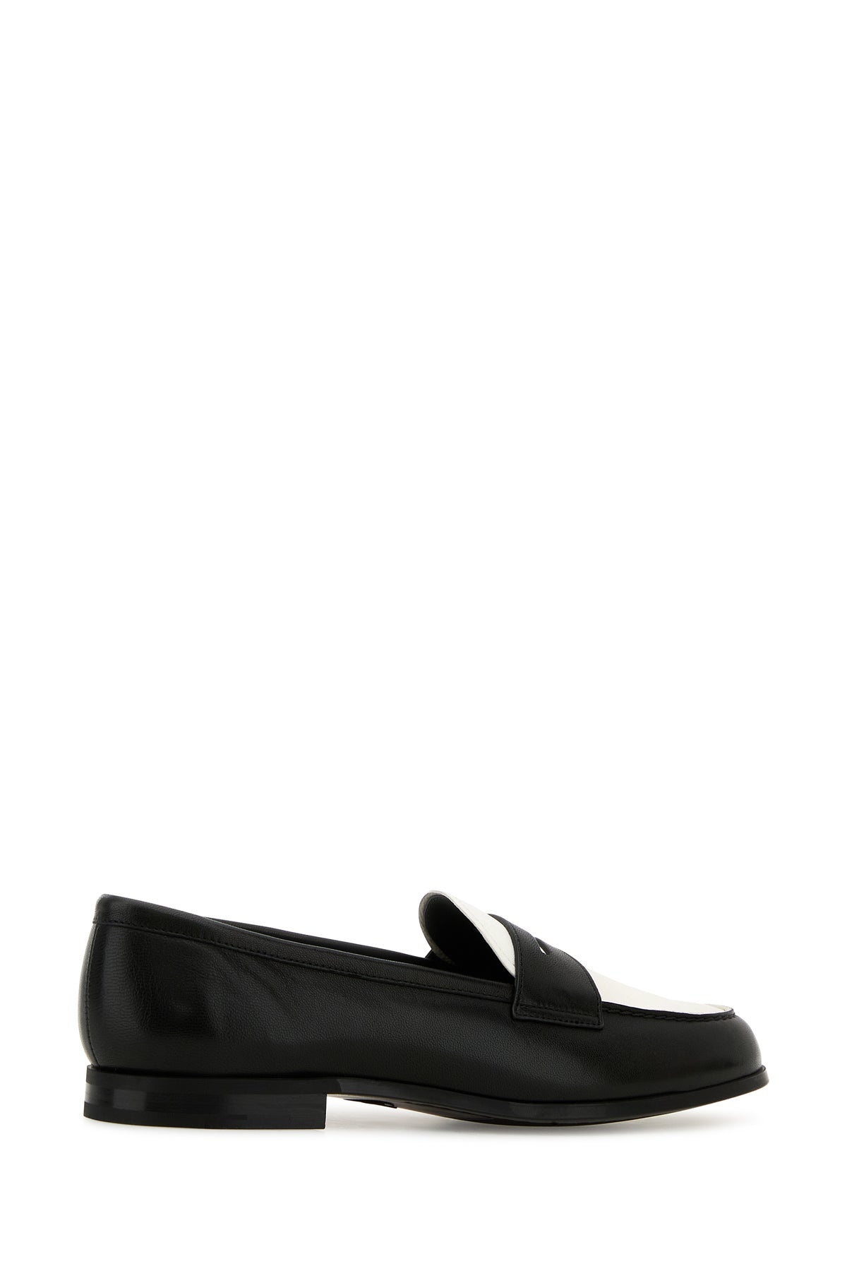 Two-tone leather Natale loafers - 3