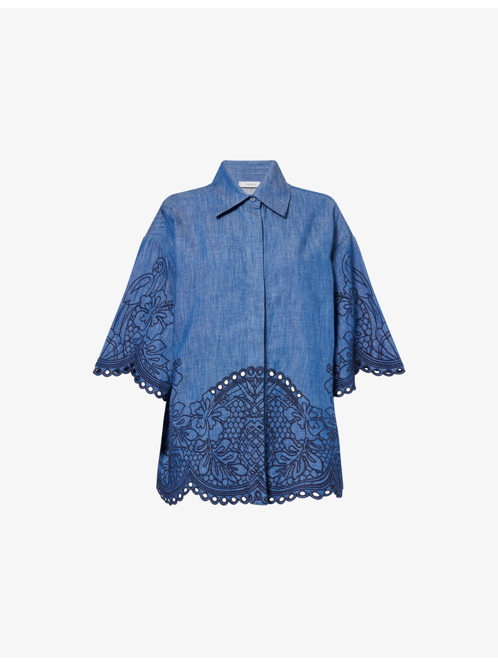 Coco Embroidered Denim Shirt - 1