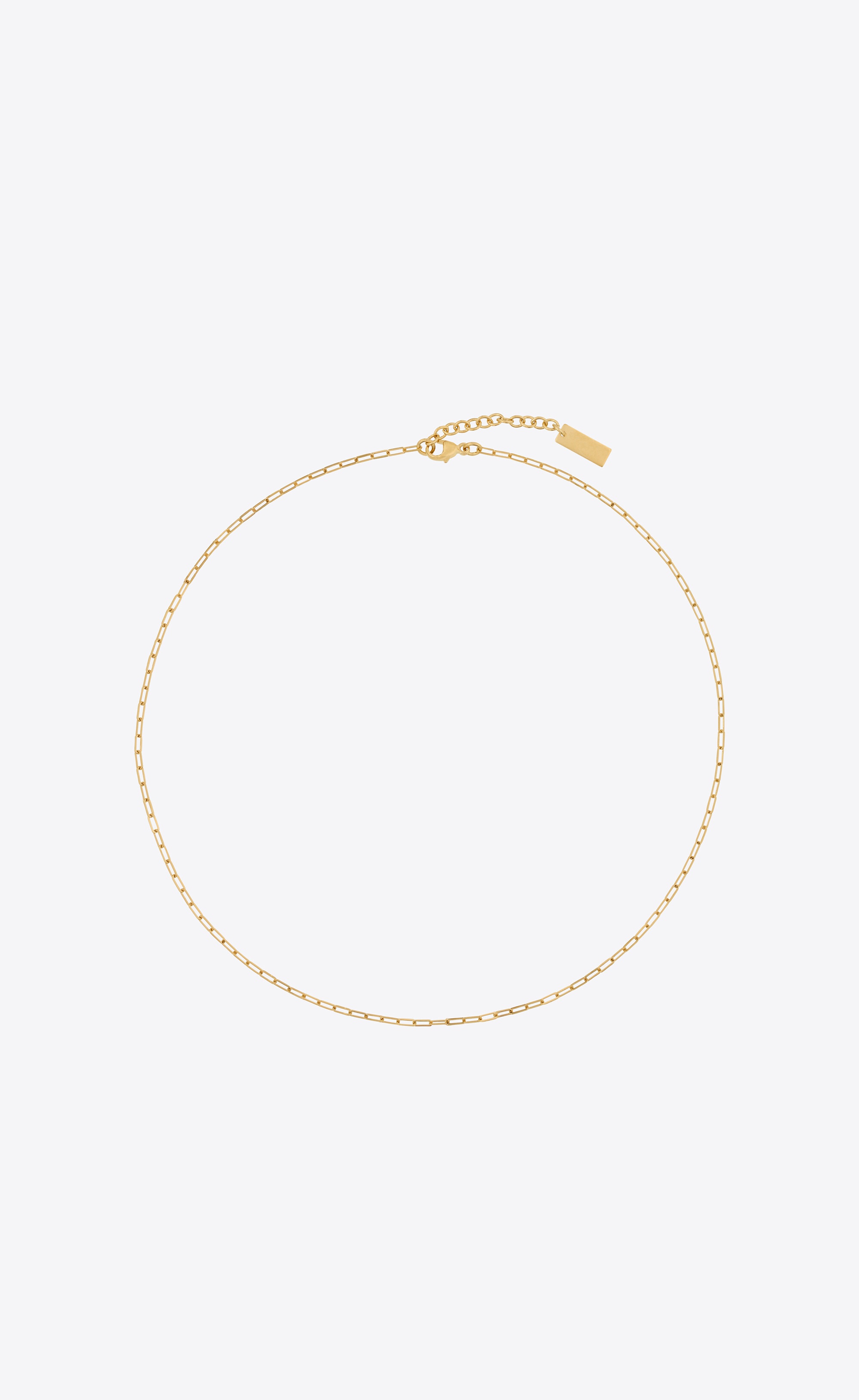 short rectangular chain necklace in metal - 3