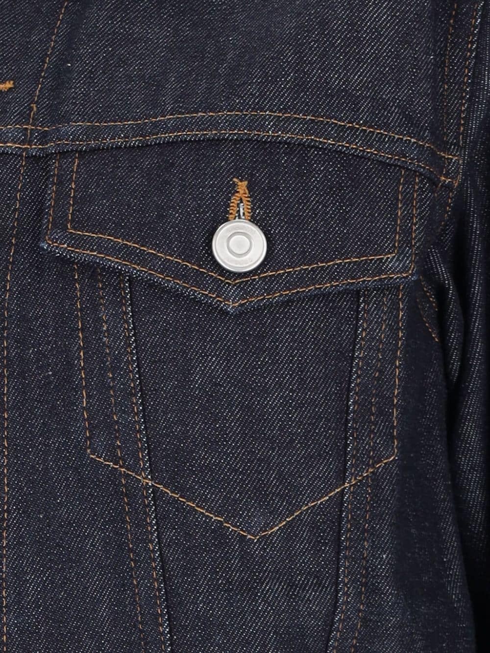 faux-fur hem denim jacket - 5