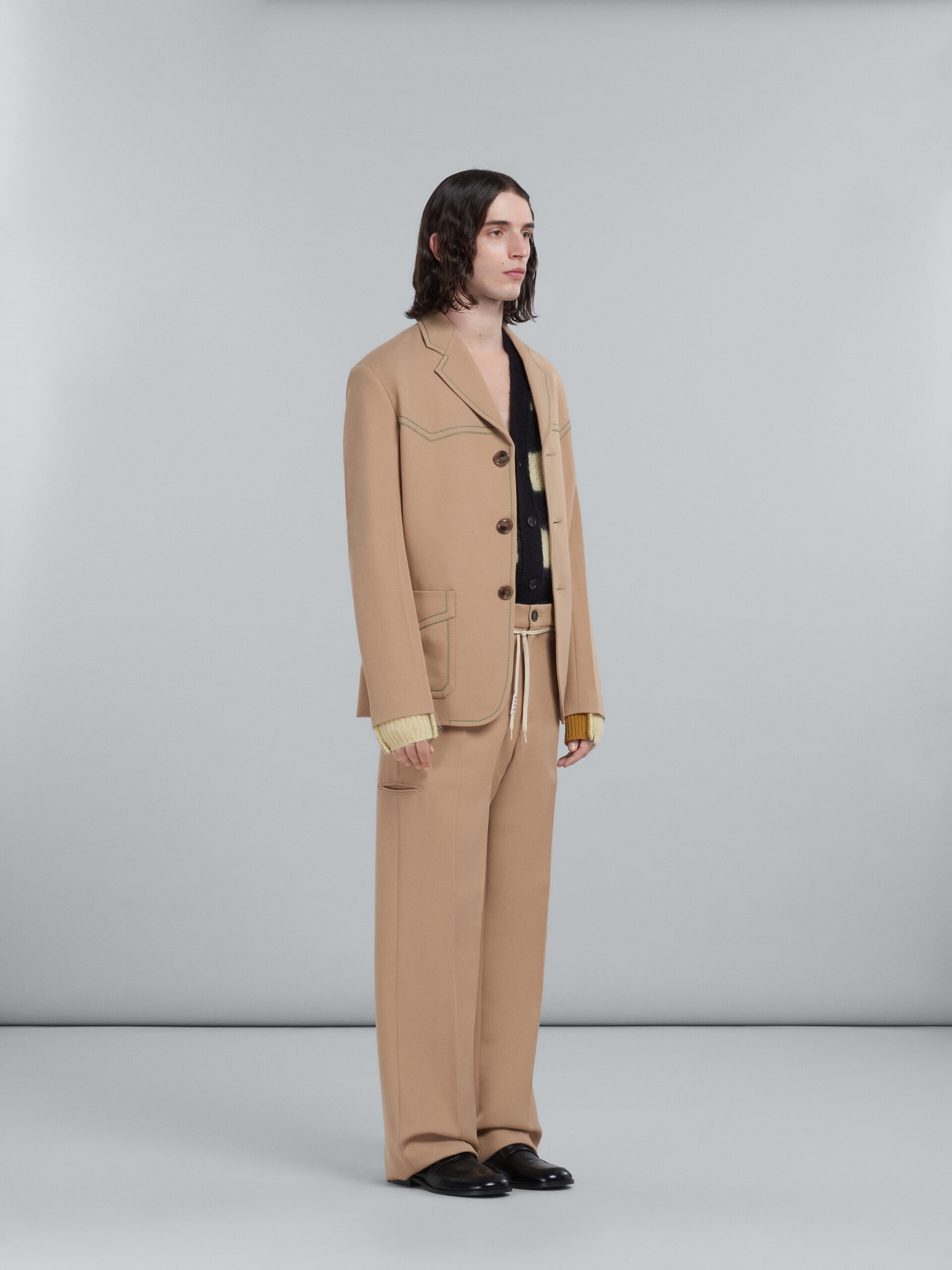 BEIGE CAVALRY WOOL TROUSERS - 5